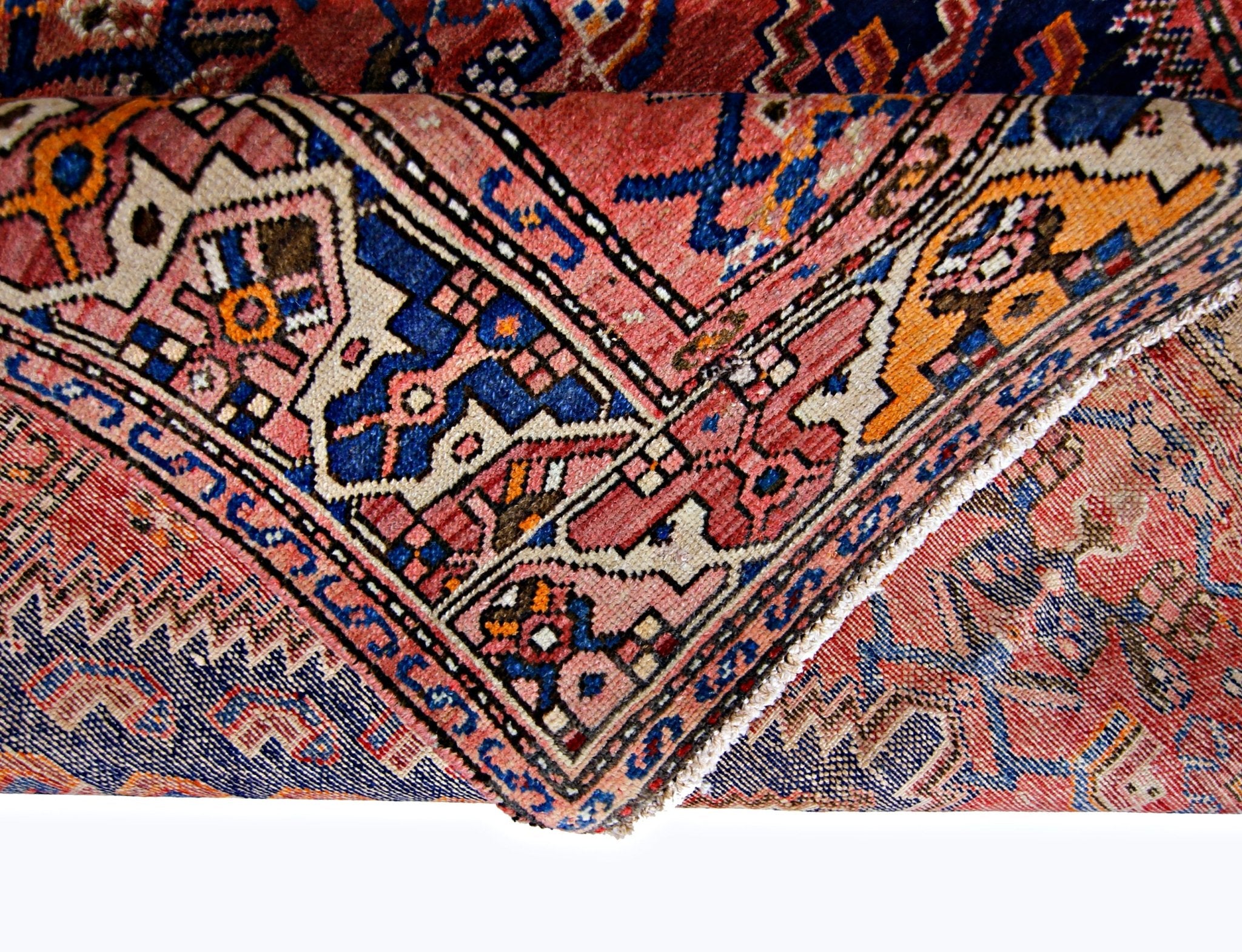 Handmade Vintage Persian Zanjan Rug | 205 x 130 cm | 6'9" x 4'3" - Najaf Rugs & Textile