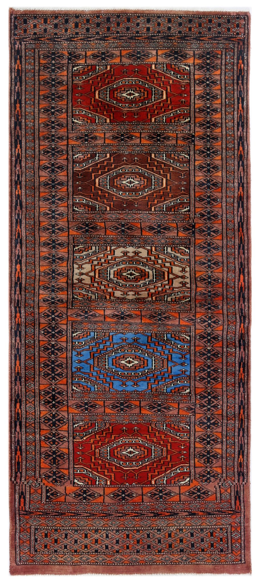 Handmade Vintage Princess Bokhara Hallway Runner | 147 x 64 cm | 4'10" x 2'1" - Najaf Rugs & Textile