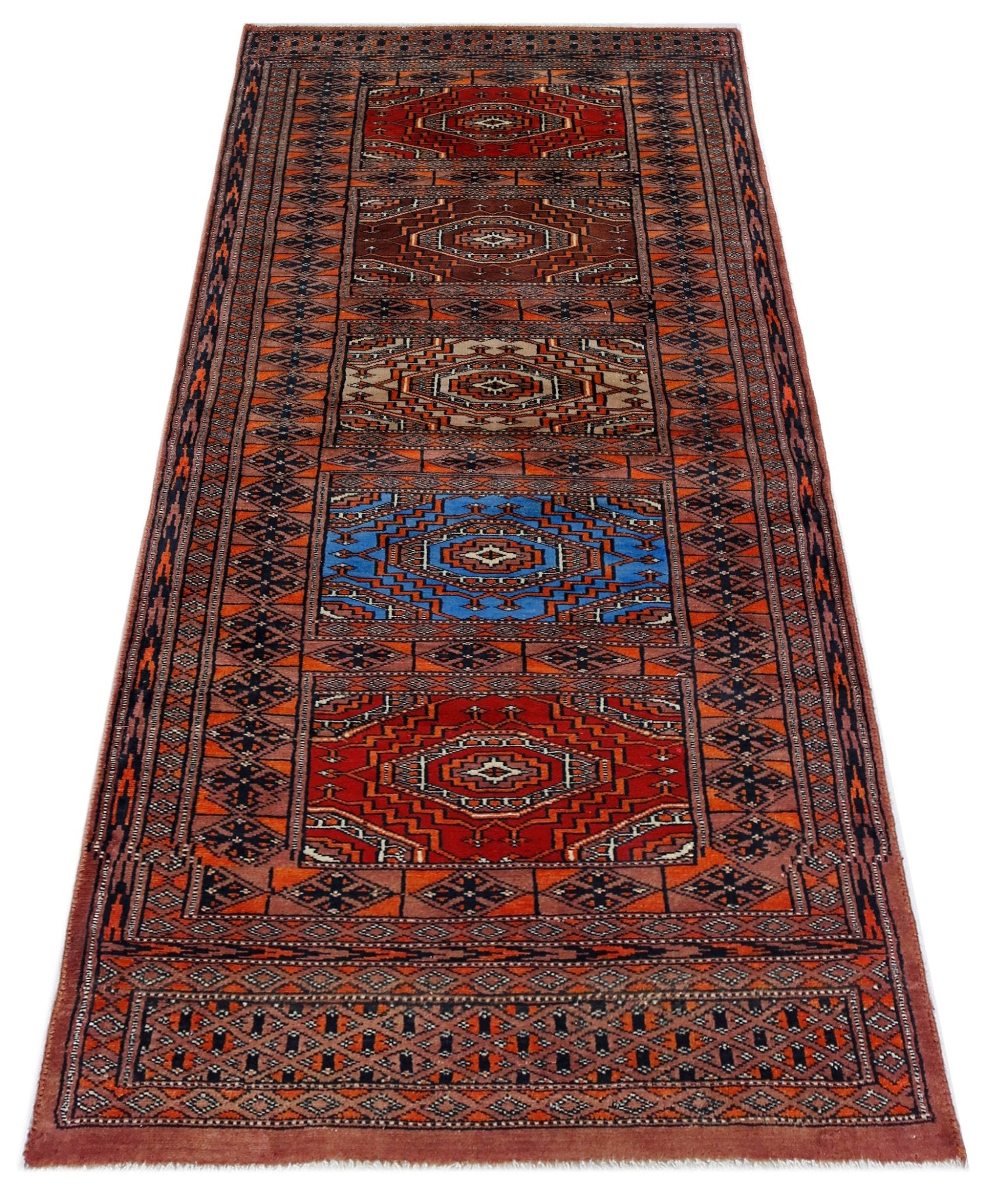 Handmade Vintage Princess Bokhara Hallway Runner | 147 x 64 cm | 4'10" x 2'1" - Najaf Rugs & Textile