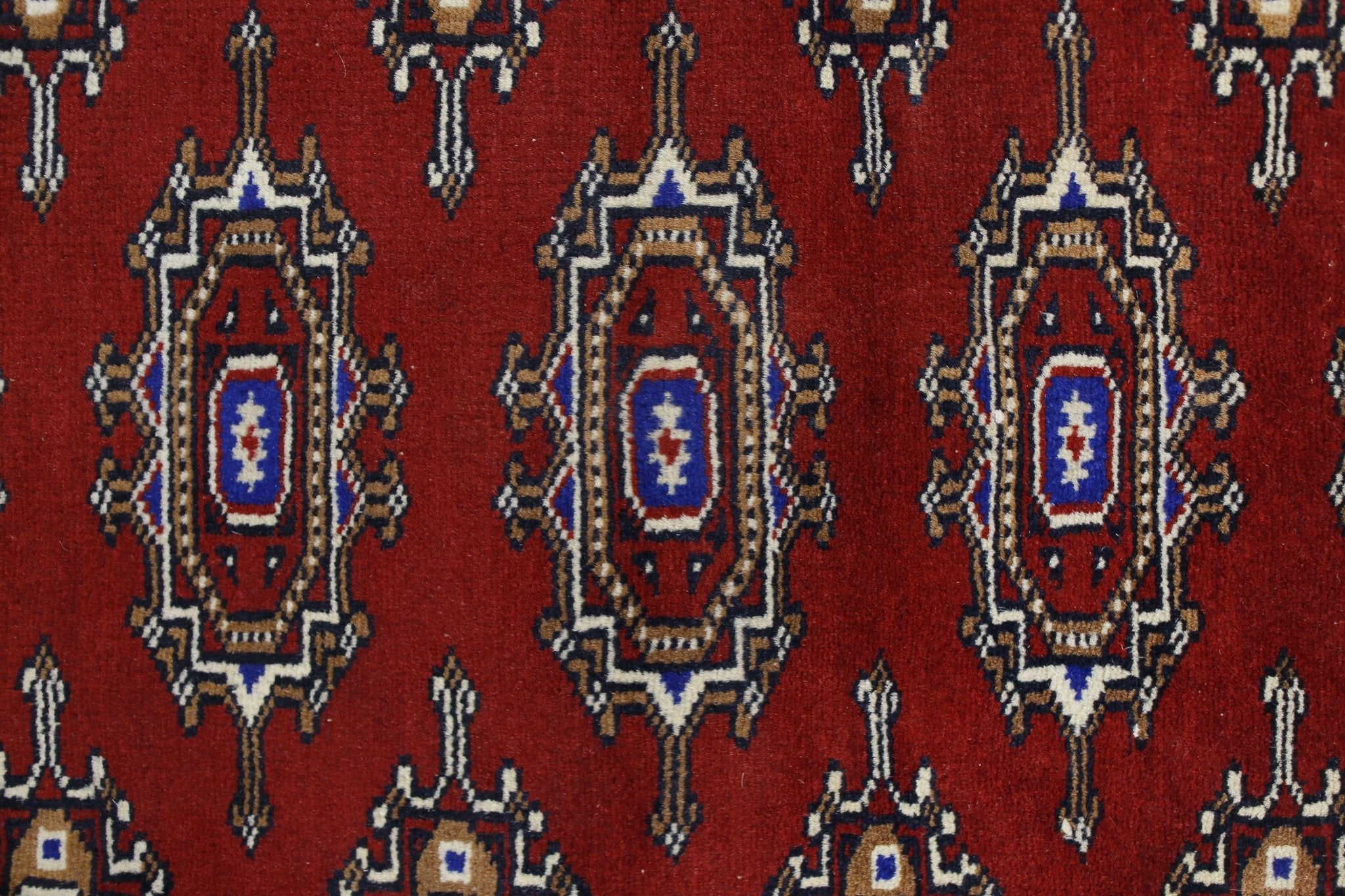 Handmade Vintage Princess Bokhara Hallway Runner | 187 x 63 cm | 6'2" x 2'1" - Najaf Rugs & Textile