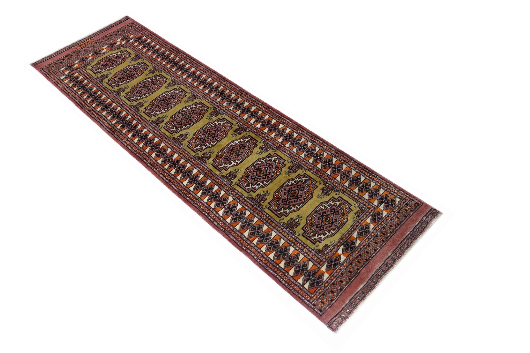 Handmade Vintage Princess Bokhara Hallway Runner | 193 x 64 cm | 6'4" x 2'1" - Najaf Rugs & Textile