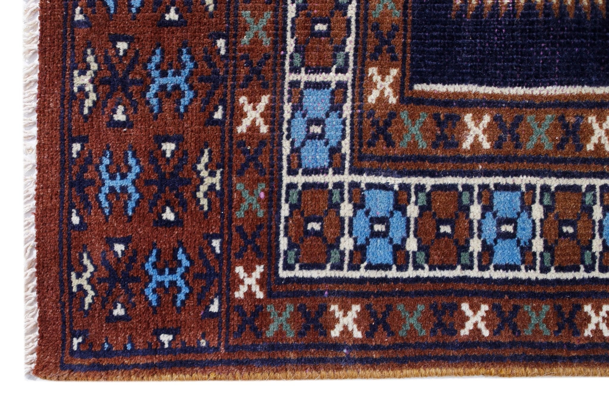 Handmade Vintage Princess Bokhara Hallway Runner | 252 x 75 cm | 8'4" x 2'6" - Najaf Rugs & Textile