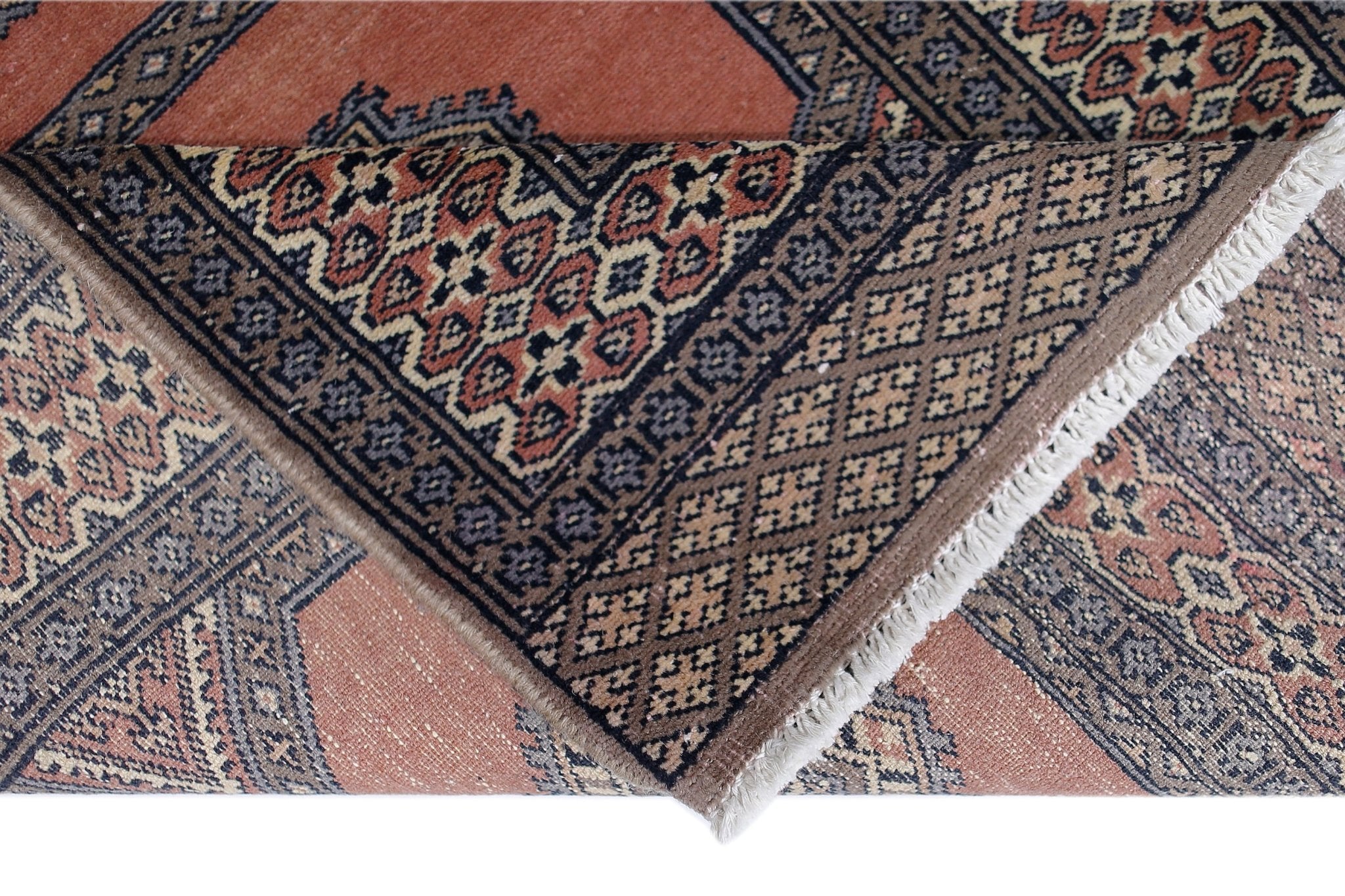 Handmade Vintage Princess Bokhara Hallway Runner | 308 x 78 cm | 10'1" x 2'7" - Najaf Rugs & Textile