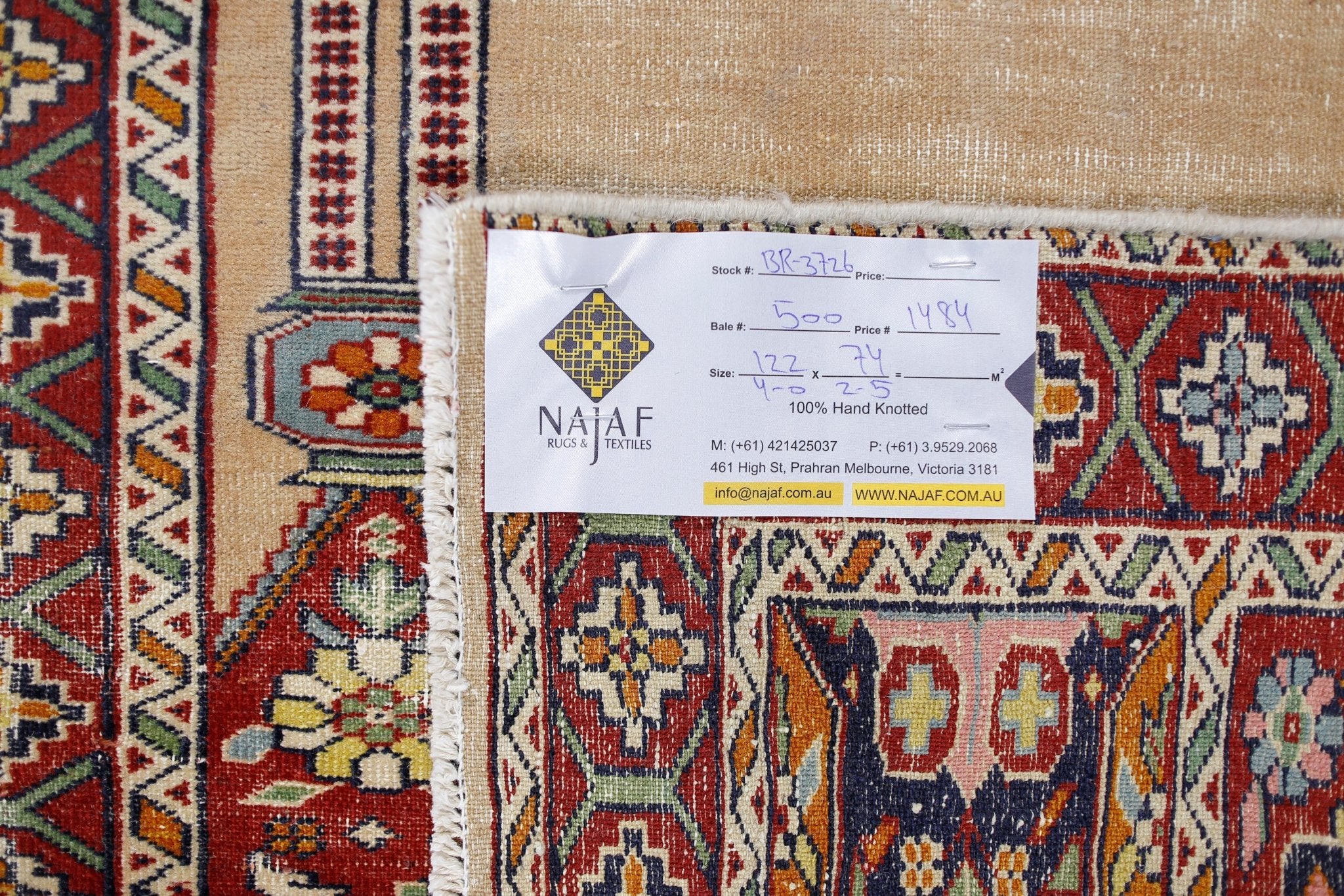 Handmade Vintage Princess Bokhara Prayer Rug | 122 x 74 cm | 4' x 2'5" - Najaf Rugs & Textile