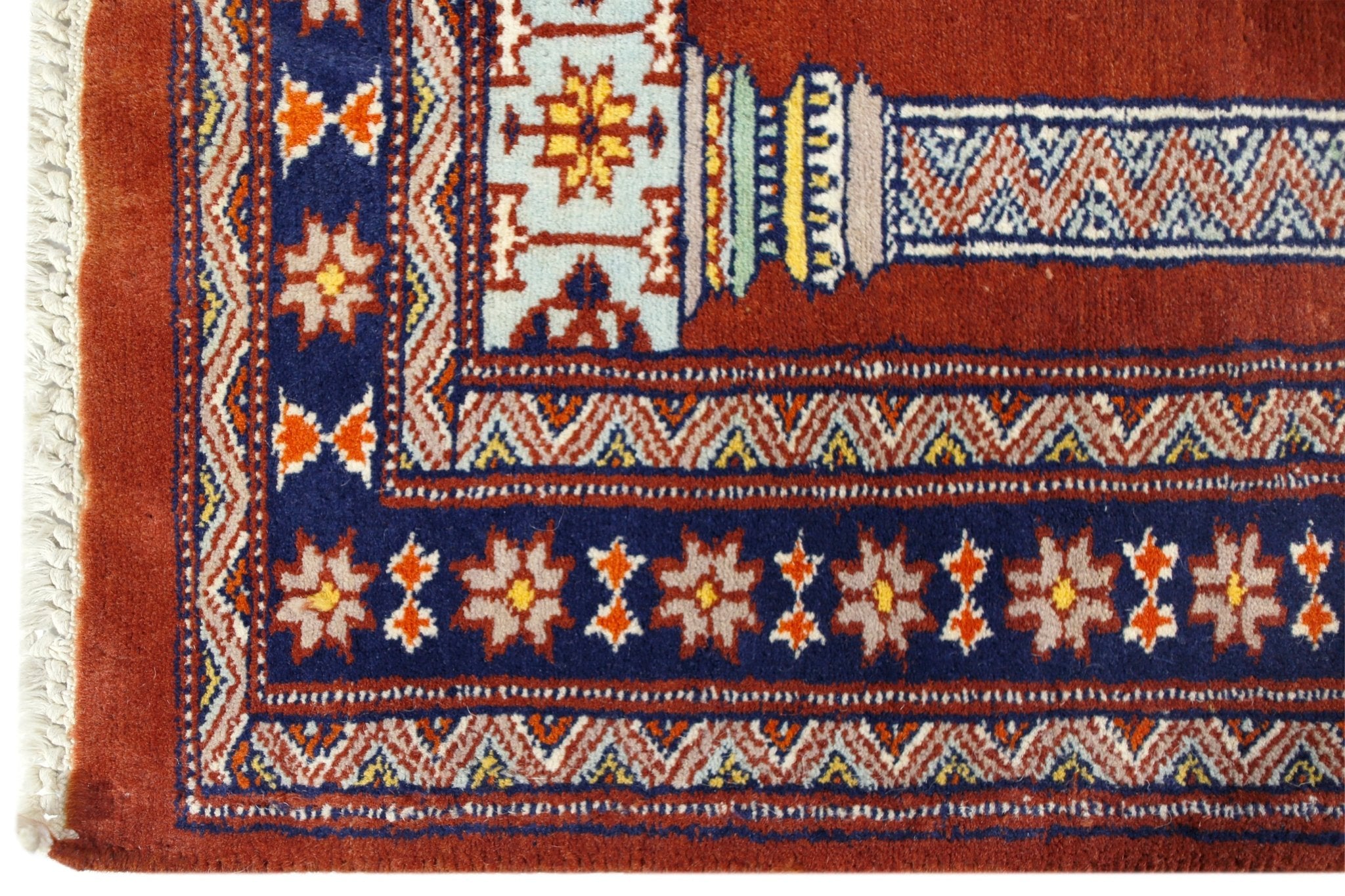 Handmade Vintage Princess Bokhara Prayer Rug | 123 x 74 cm | 4' x 2'5" - Najaf Rugs & Textile