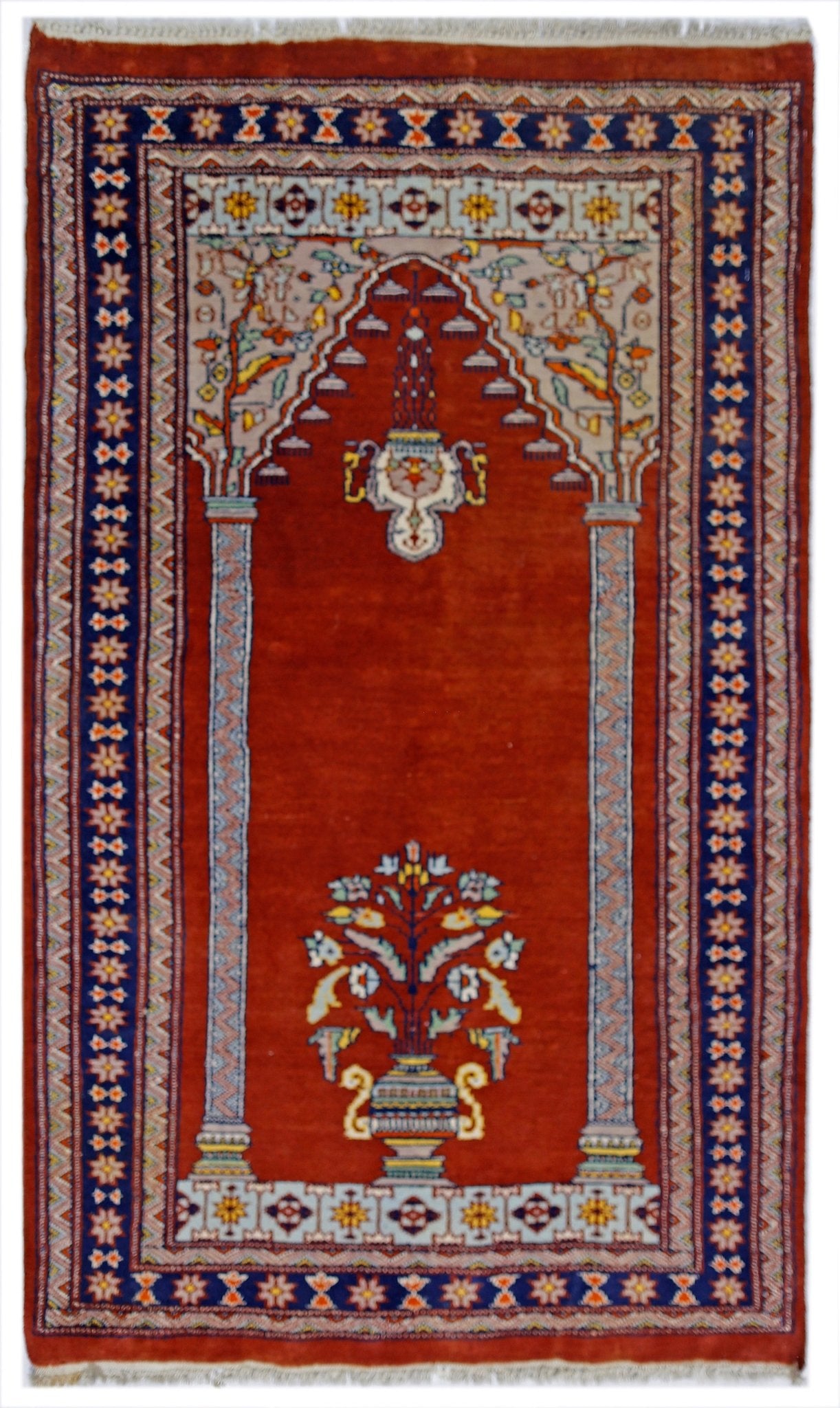 Handmade Vintage Princess Bokhara Prayer Rug | 123 x 74 cm | 4' x 2'5" - Najaf Rugs & Textile