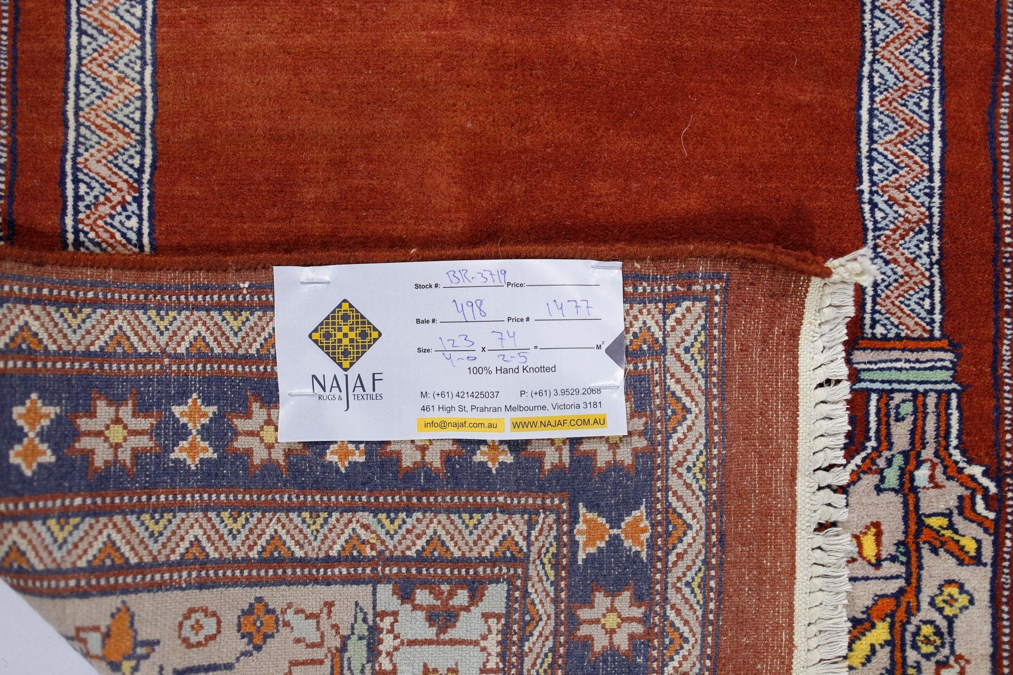 Handmade Vintage Princess Bokhara Prayer Rug | 123 x 74 cm | 4' x 2'5" - Najaf Rugs & Textile