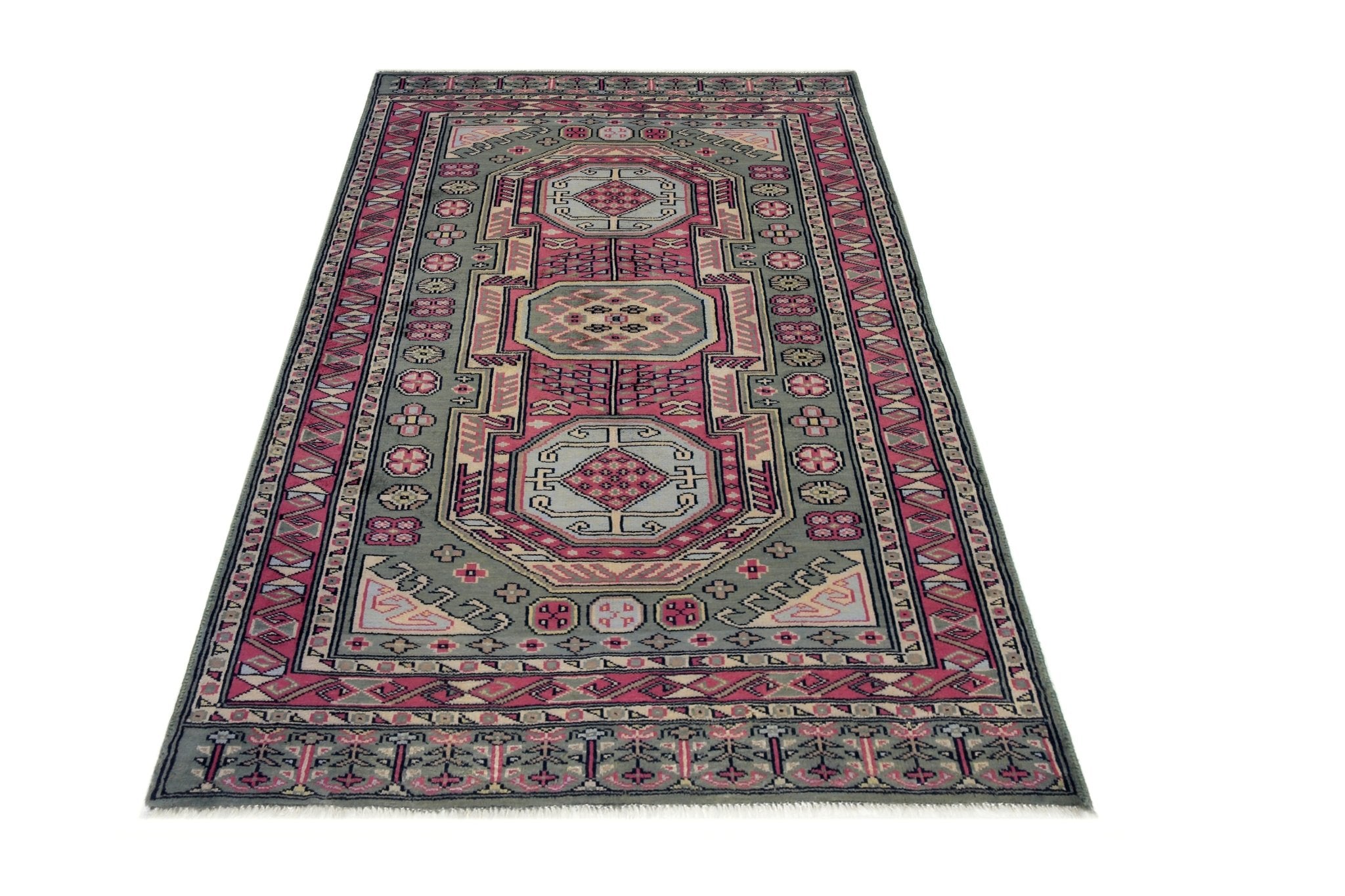 Handmade Vintage Princess Bokhara Rug | 116 x 77 cm | 3'10" x 2'6" - Najaf Rugs & Textile