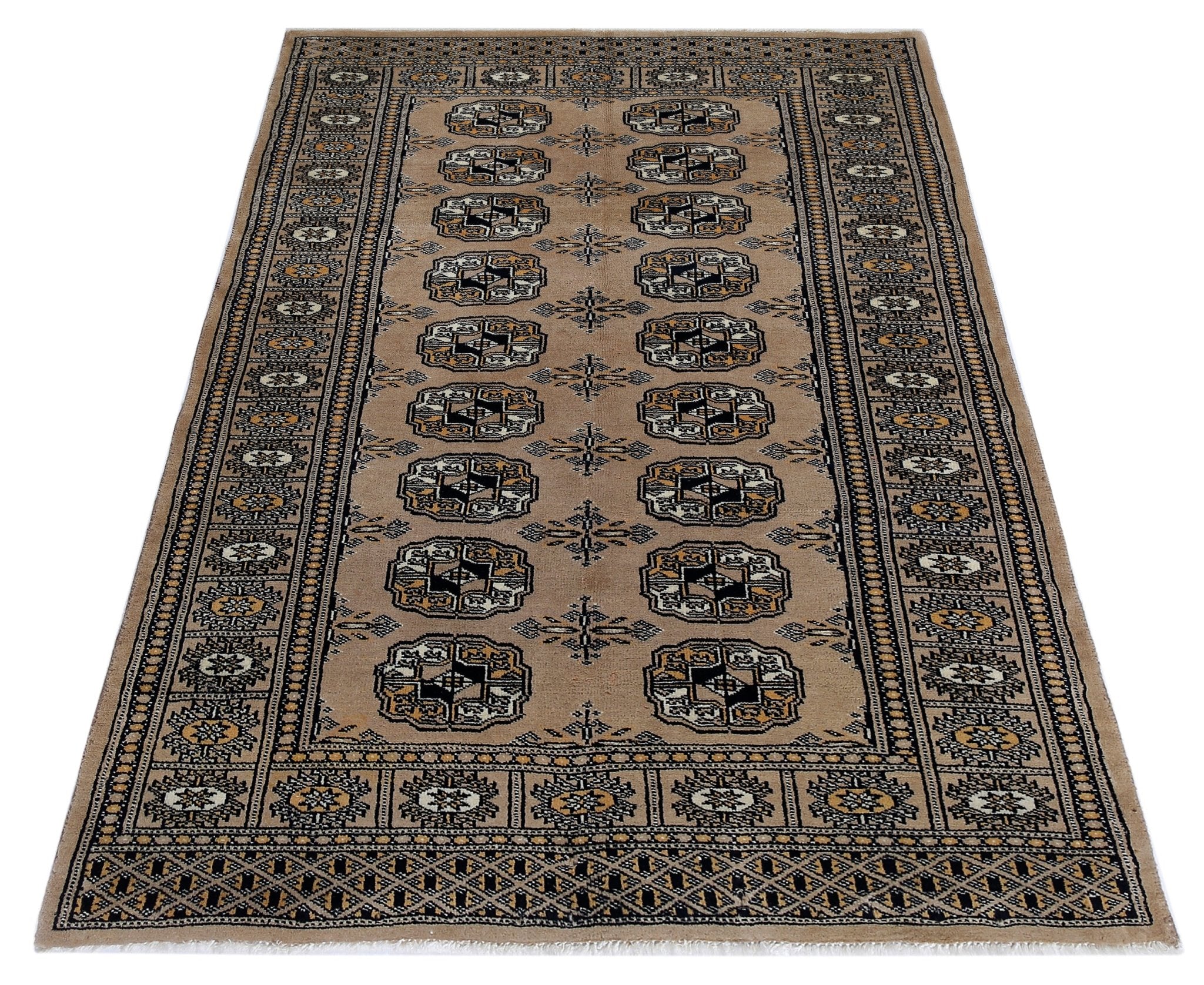 Handmade Vintage Princess Bokhara Rug | 117 x 80 cm | 3'10" x 2'7" - Najaf Rugs & Textile