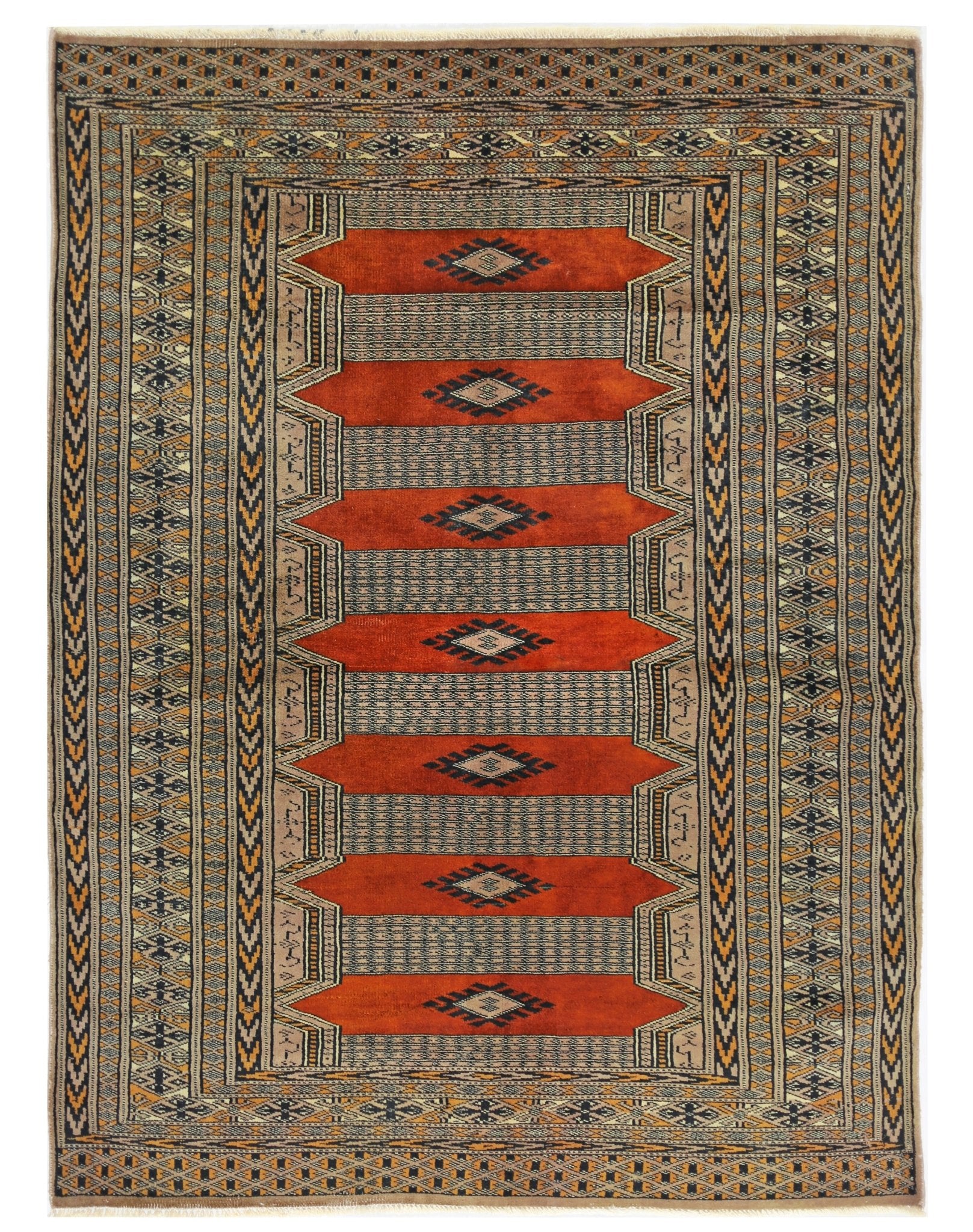 Handmade Vintage Princess Bokhara Rug | 123 x 92 cm | 4' x 3' - Najaf Rugs & Textile