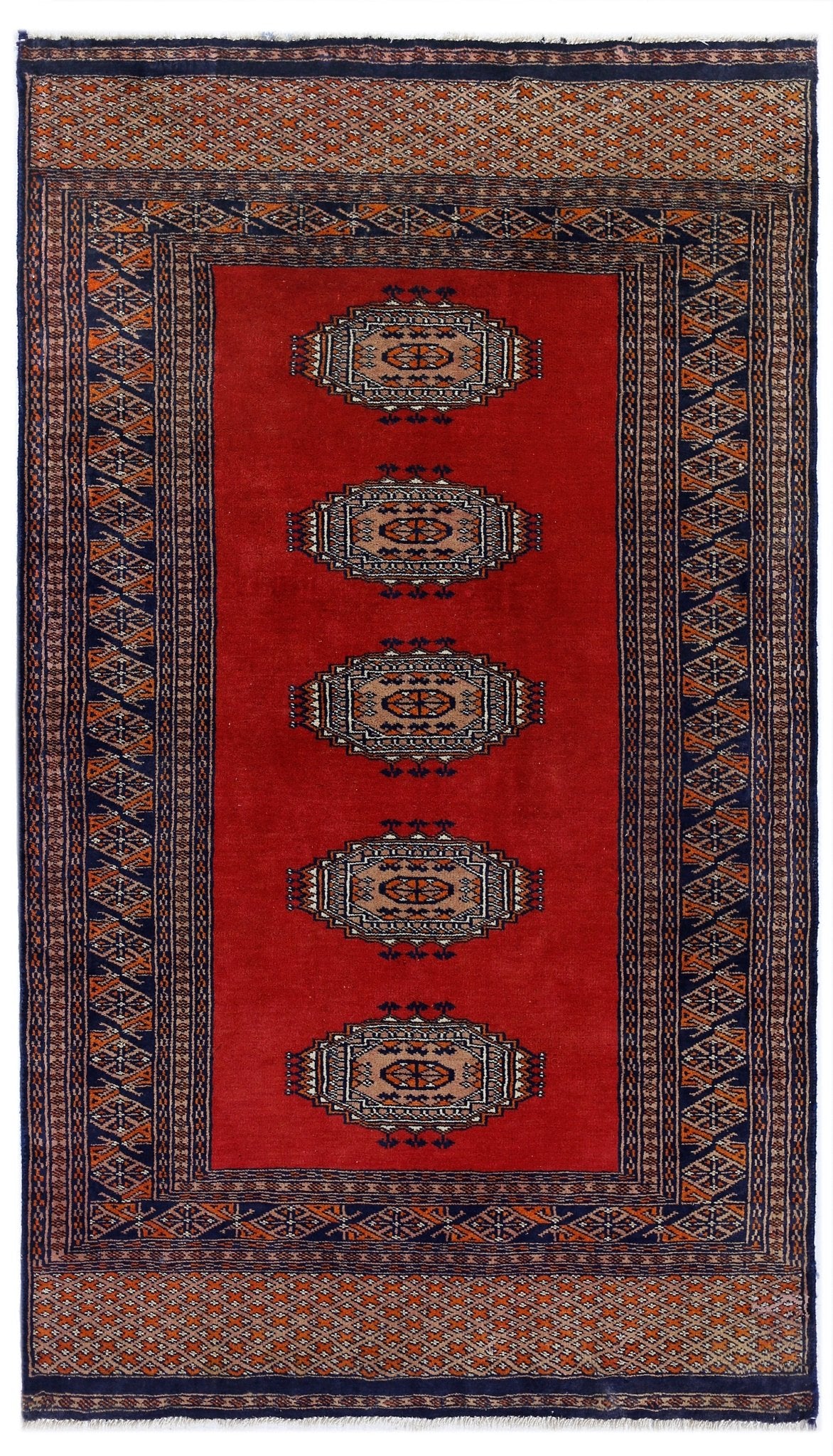 Handmade Vintage Princess Bokhara Rug | 130 x 75 cm | 4'3" x 2'5" - Najaf Rugs & Textile
