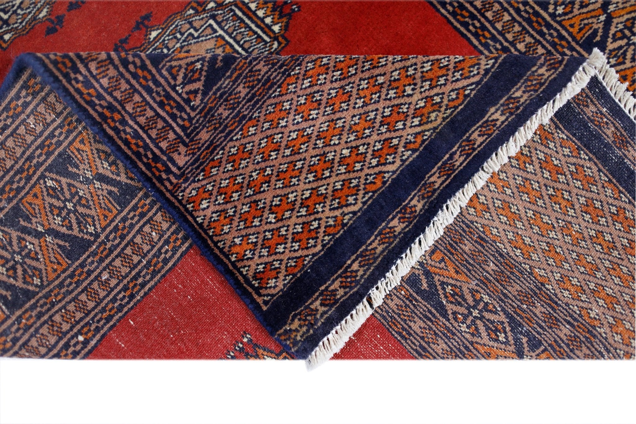 Handmade Vintage Princess Bokhara Rug | 130 x 75 cm | 4'3" x 2'5" - Najaf Rugs & Textile