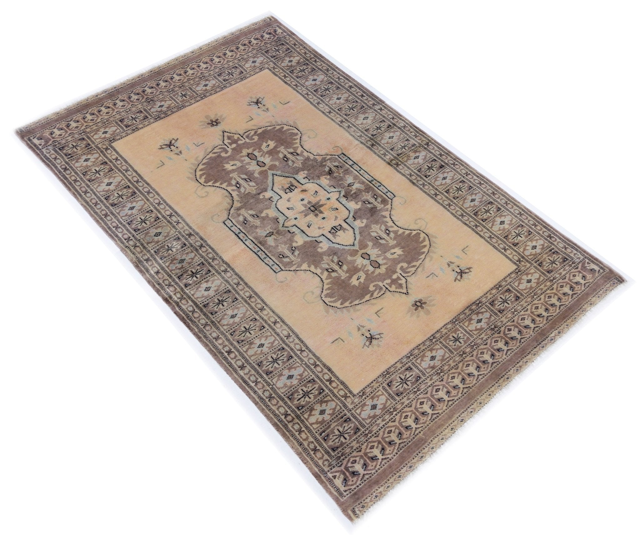 Handmade Vintage Princess Bokhara Rug | 131 x 83 cm | 4'4" x 2'9" - Najaf Rugs & Textile