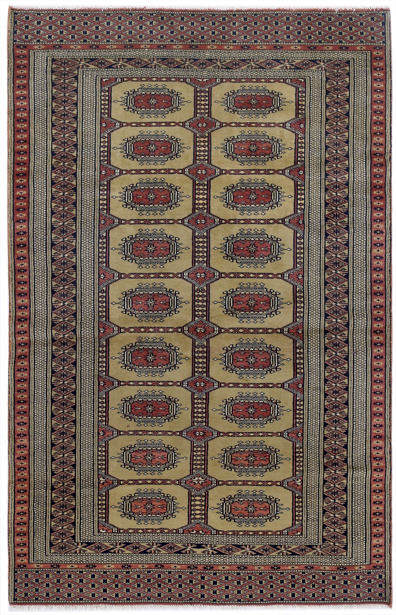 Handmade Vintage Princess Bokhara Rug | 142 x 89 cm | 4'8" x 2'11" - Najaf Rugs & Textile