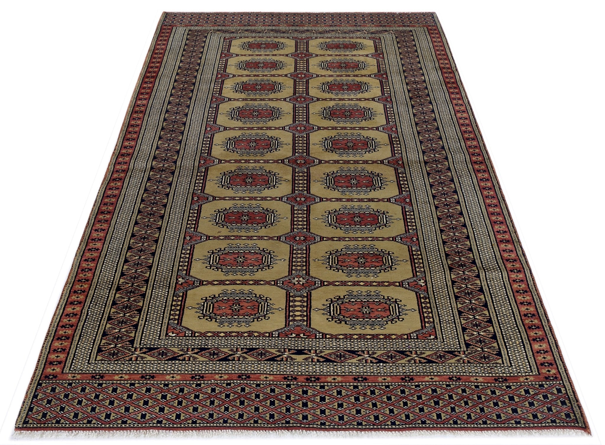 Handmade Vintage Princess Bokhara Rug | 142 x 89 cm | 4'8" x 2'11" - Najaf Rugs & Textile