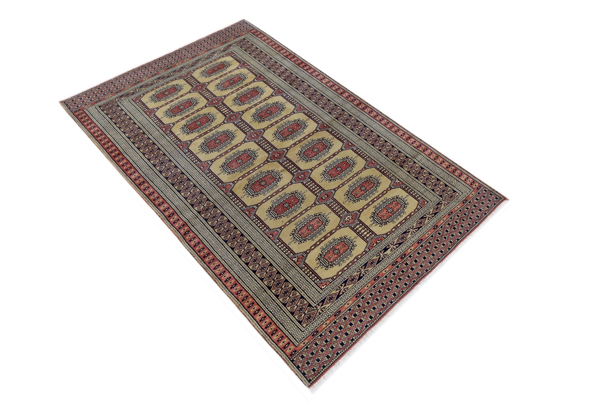 Handmade Vintage Princess Bokhara Rug | 142 x 89 cm | 4'8" x 2'11" - Najaf Rugs & Textile