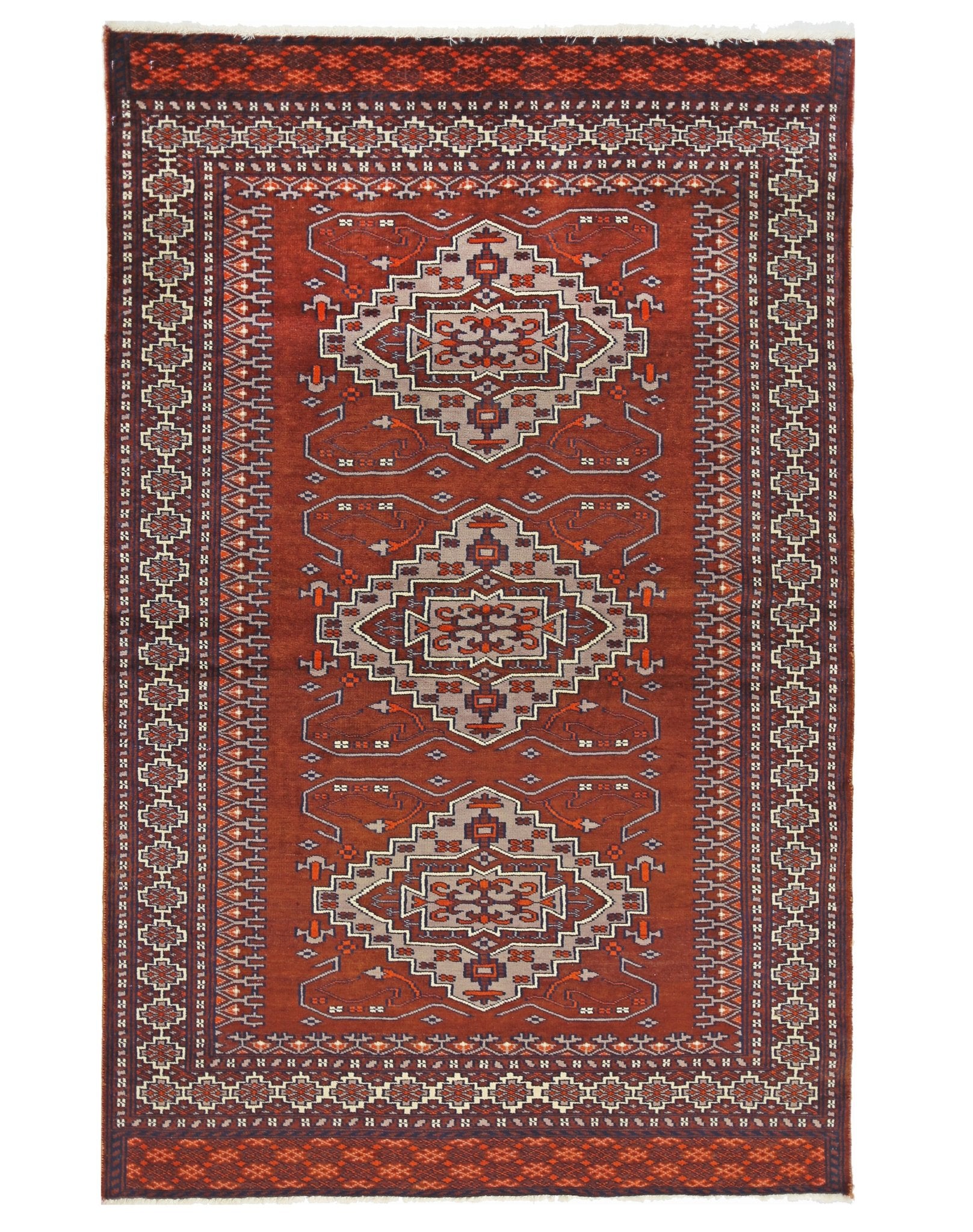 Handmade Vintage Princess Bokhara Rug | 142 x 95 cm | 5' x 3'2" - Najaf Rugs & Textile