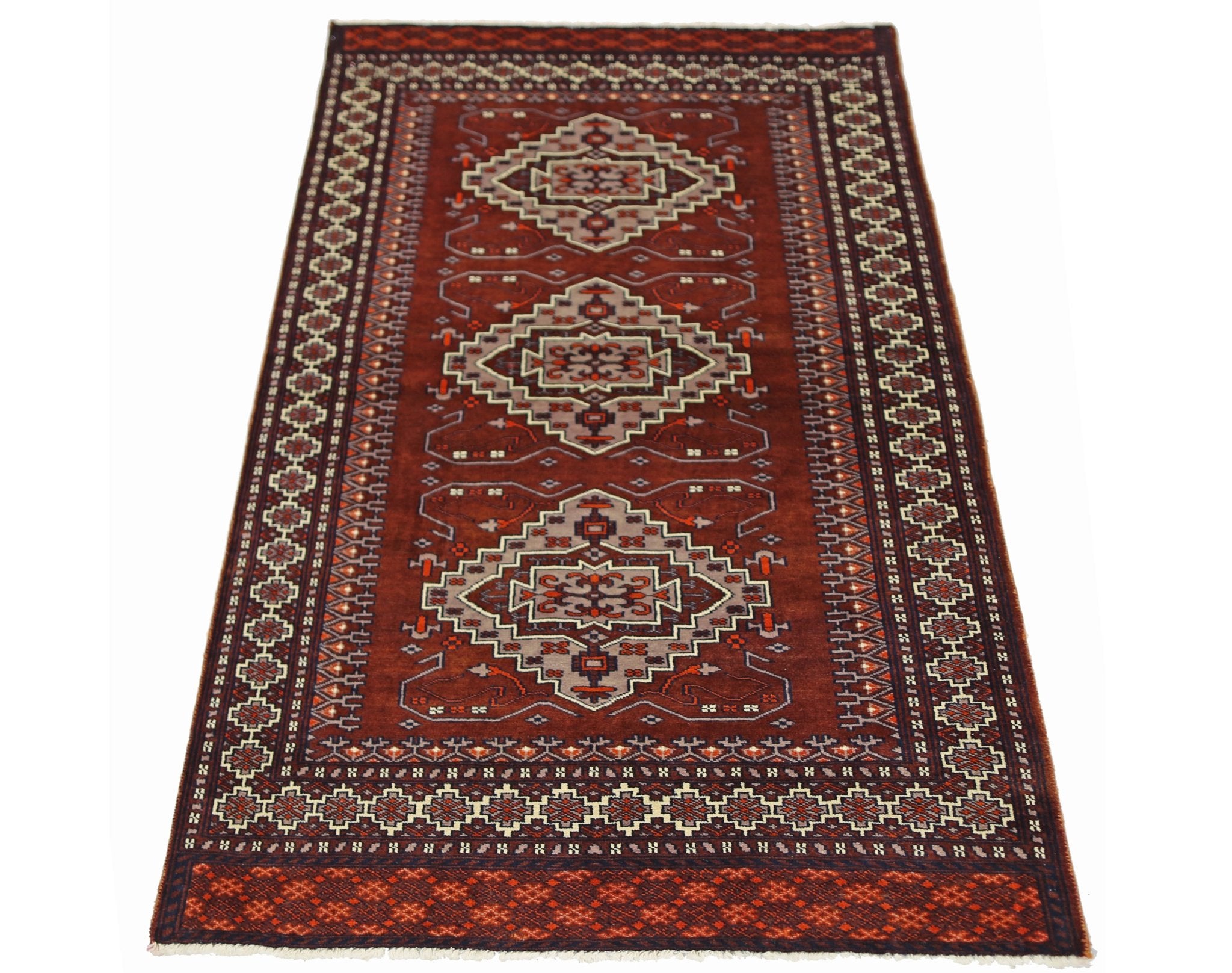 Handmade Vintage Princess Bokhara Rug | 142 x 95 cm | 5' x 3'2" - Najaf Rugs & Textile