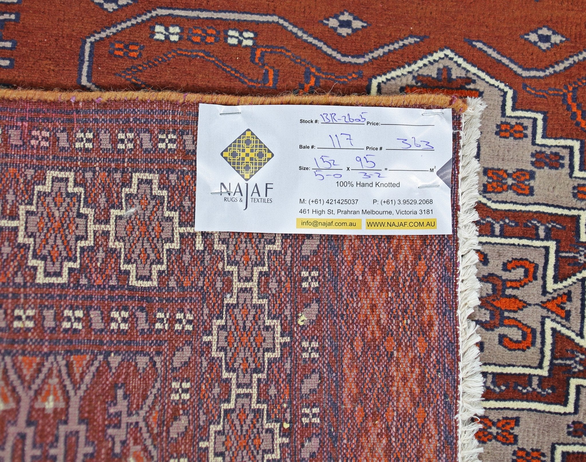 Handmade Vintage Princess Bokhara Rug | 142 x 95 cm | 5' x 3'2" - Najaf Rugs & Textile