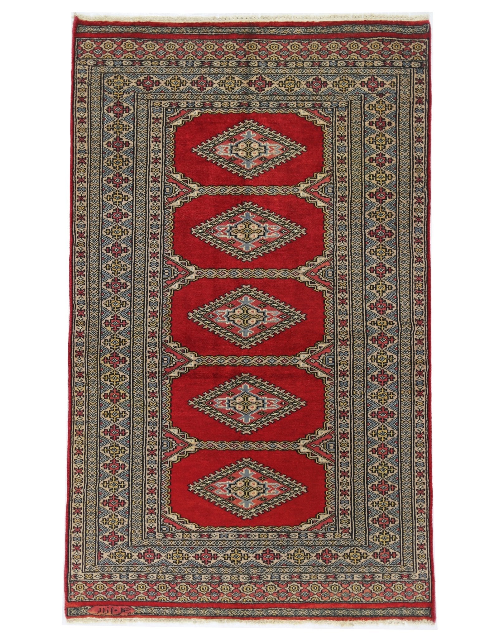 Handmade Vintage Princess Bokhara Rug | 153 x 90 cm | 5' x 3' - Najaf Rugs & Textile
