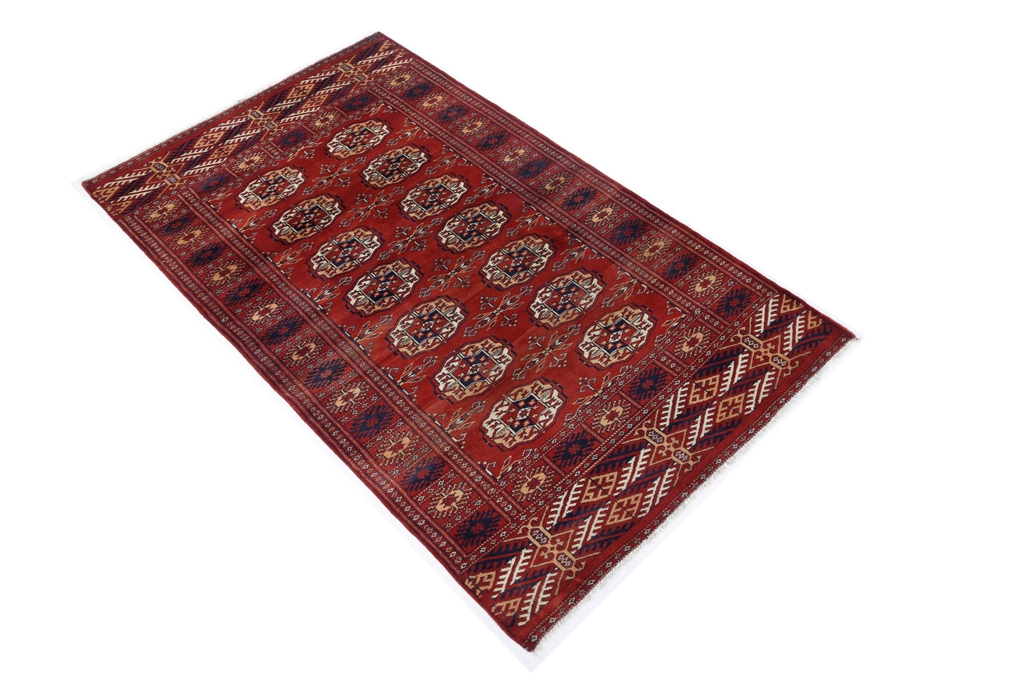 Handmade Vintage Princess Bokhara Rug | 156 x 89 cm | 5'2" x 2'11" - Najaf Rugs & Textile