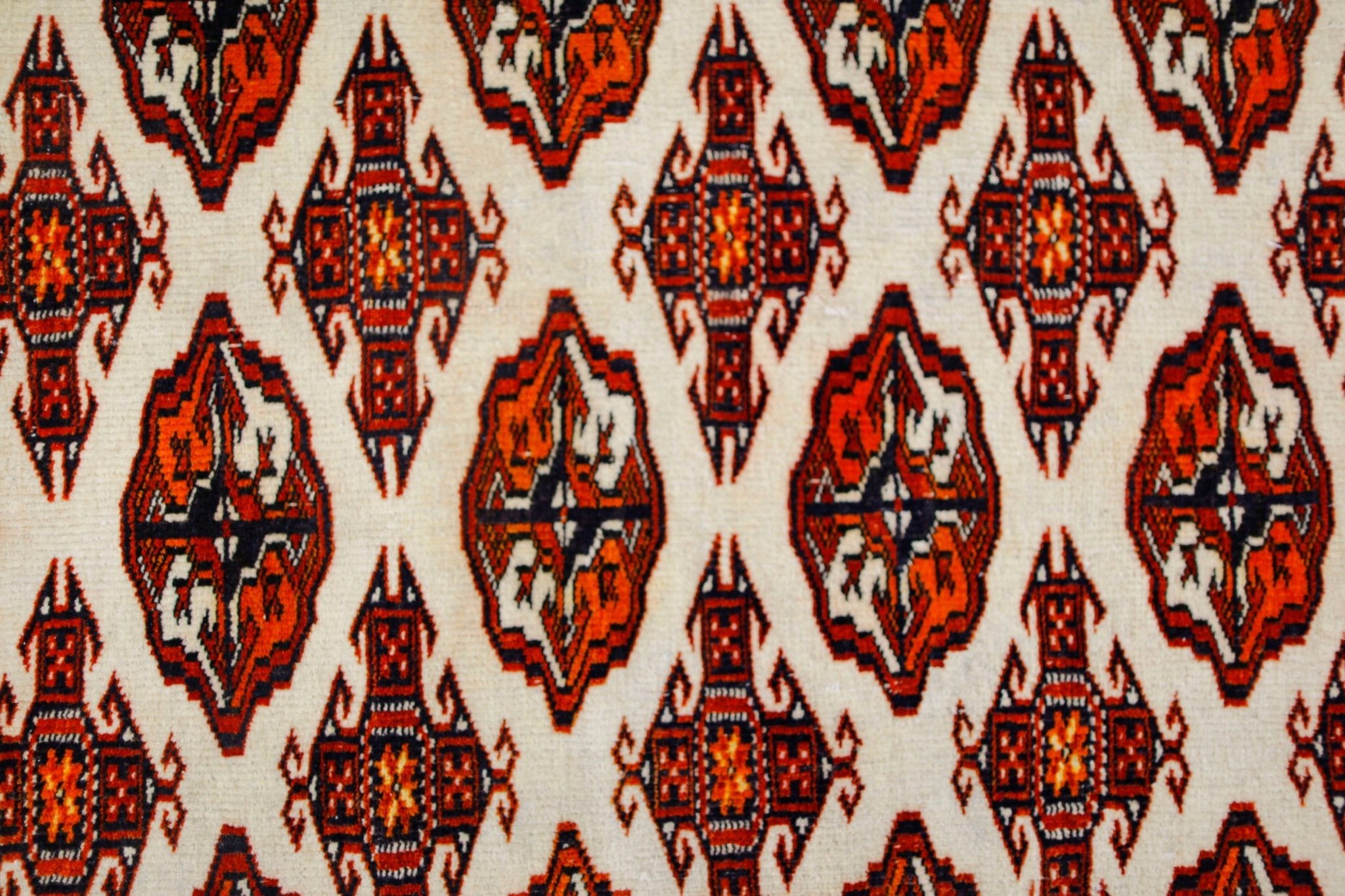 Handmade Vintage Princess Bokhara Rug | 168 x 144 cm | 5'6" x 4'9" - Najaf Rugs & Textile