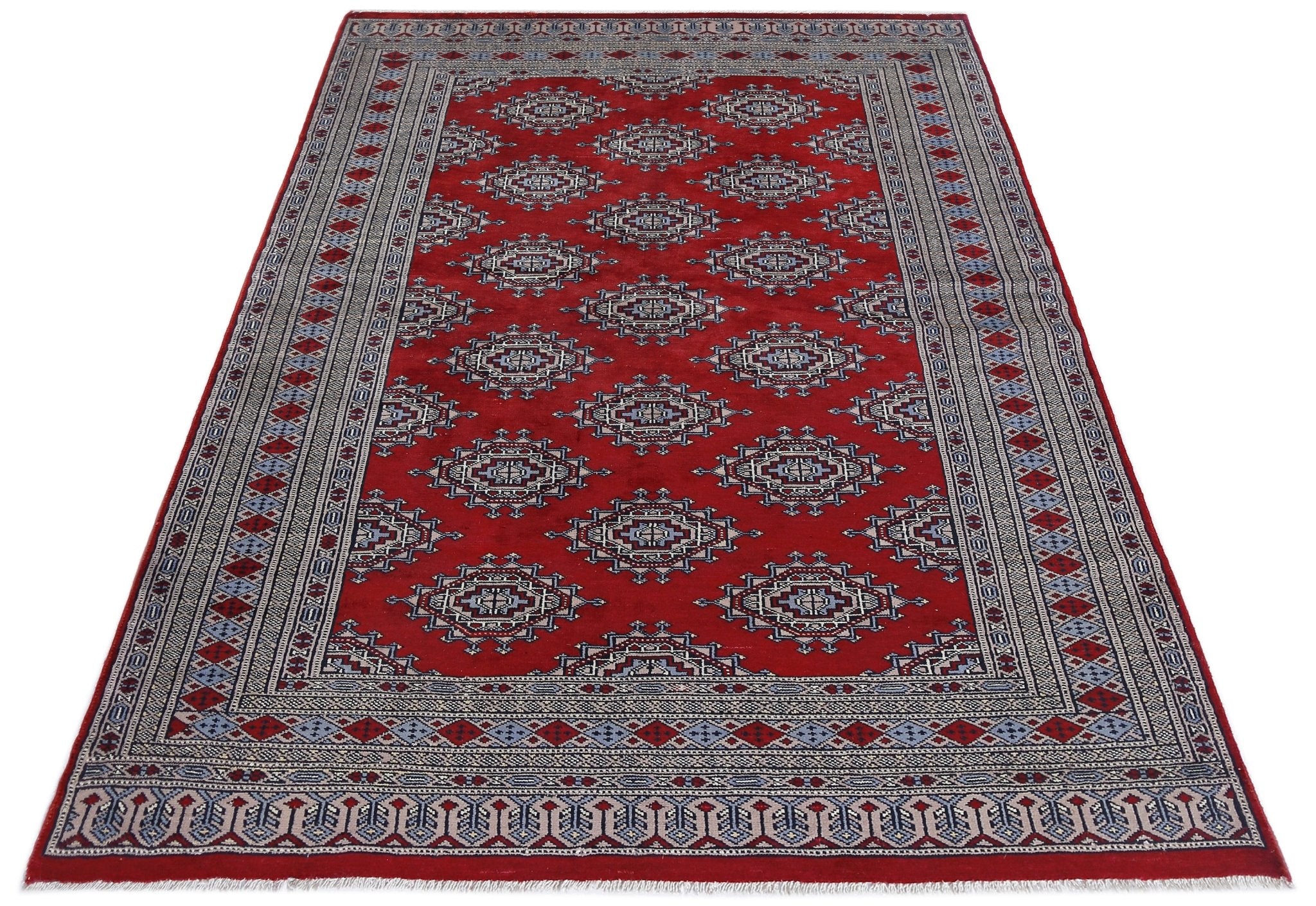 Handmade Vintage Princess Bokhara Rug | 172 x 124 cm | 5'8" x 4'1" - Najaf Rugs & Textile