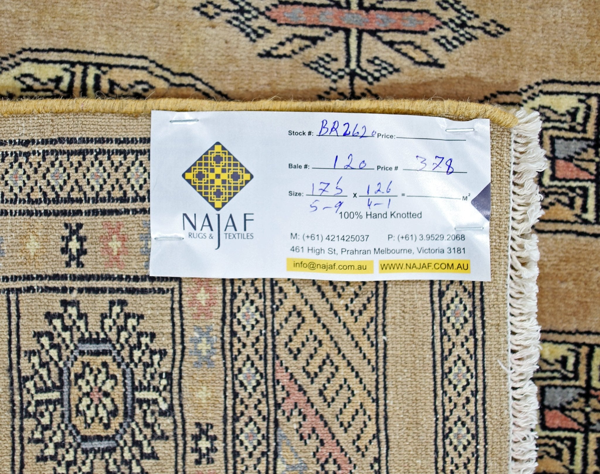 Handmade Vintage Princess Bokhara Rug | 175 x 126 cm | 5'9" x 4'1" - Najaf Rugs & Textile