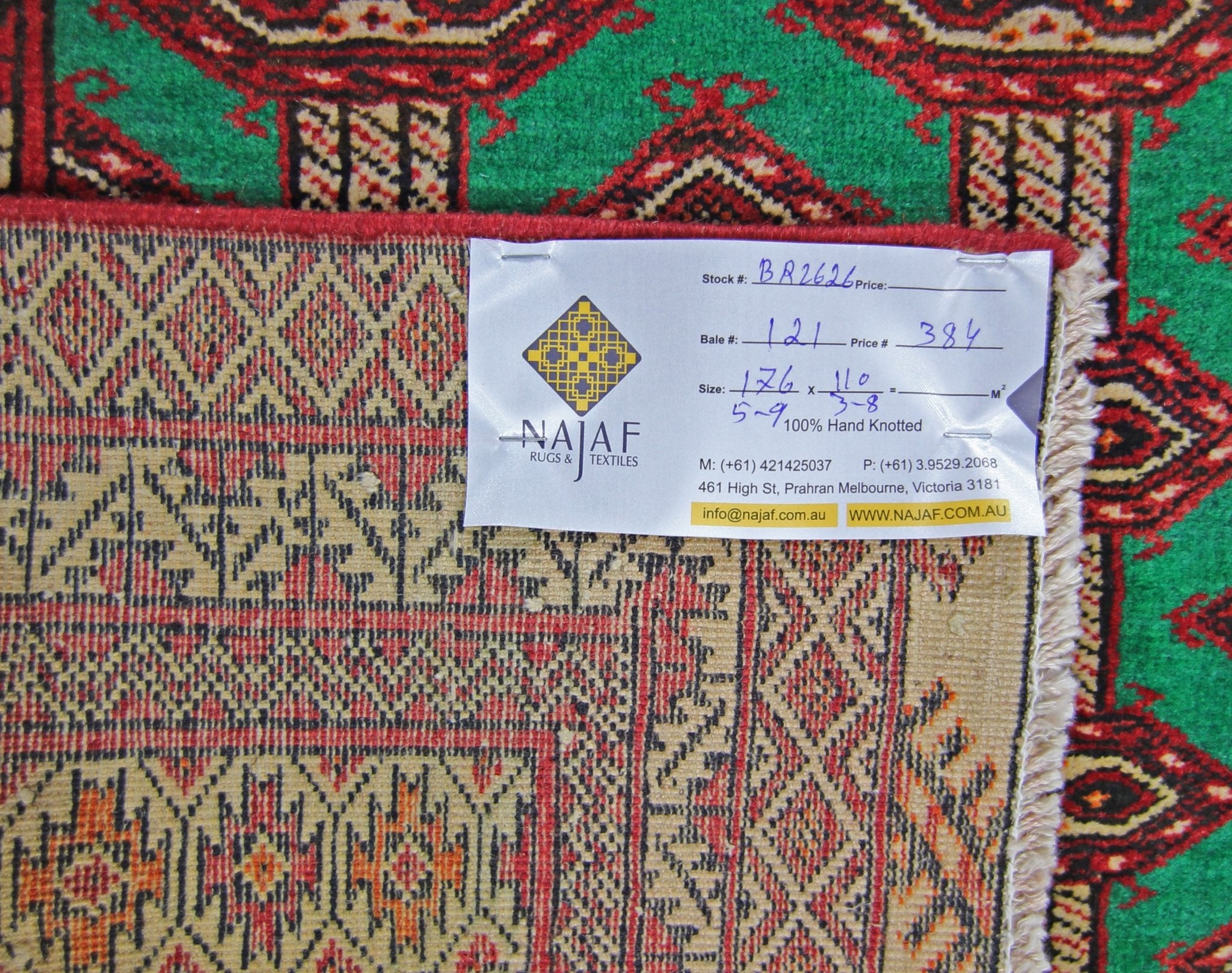 Handmade Vintage Princess Bokhara Rug | 176 x 110 cm | 5'9" x 3'8" - Najaf Rugs & Textile