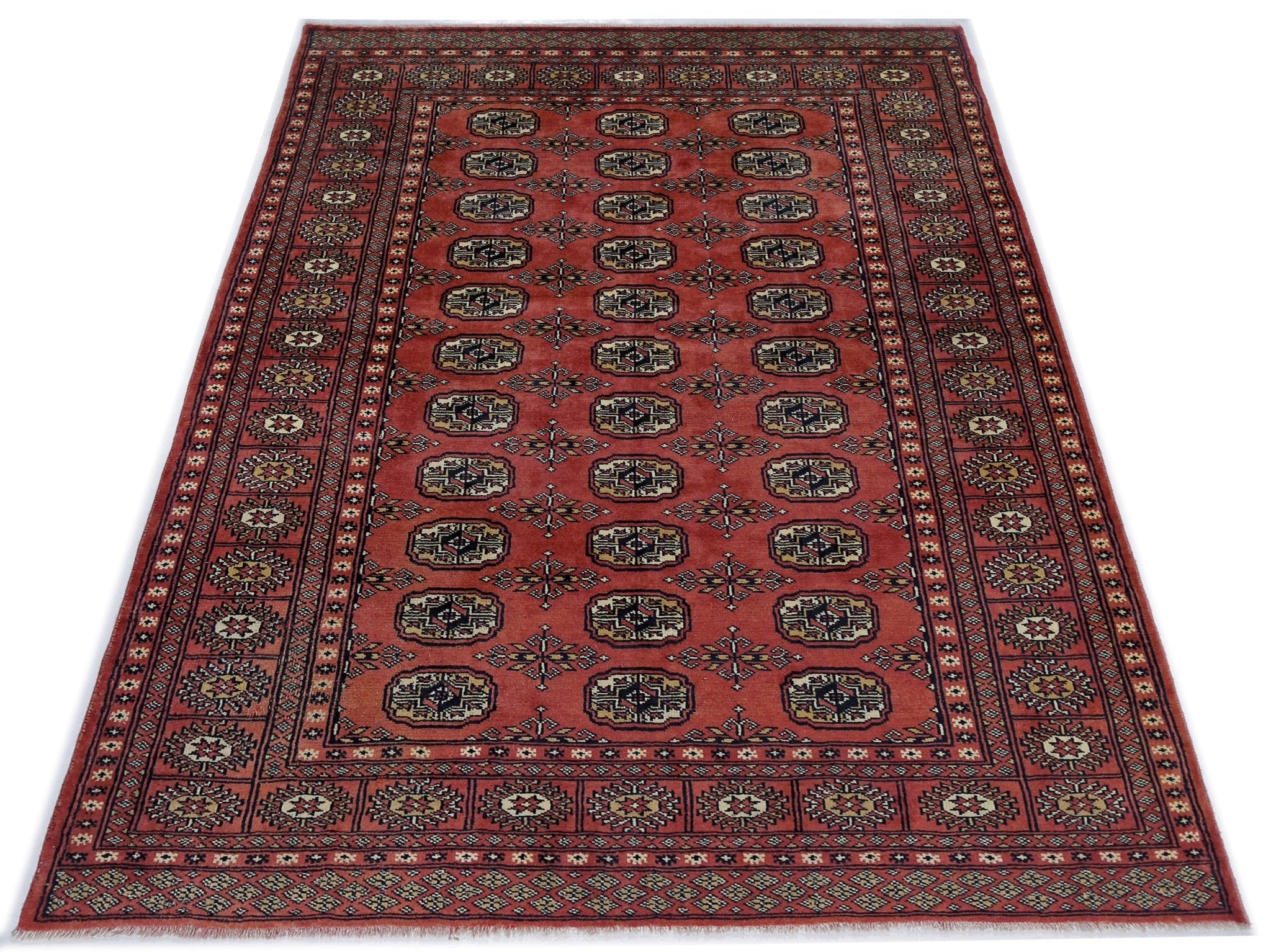 Handmade Vintage Princess Bokhara Rug | 178 x 129 cm | 5'10" x 4'3" - Najaf Rugs & Textile