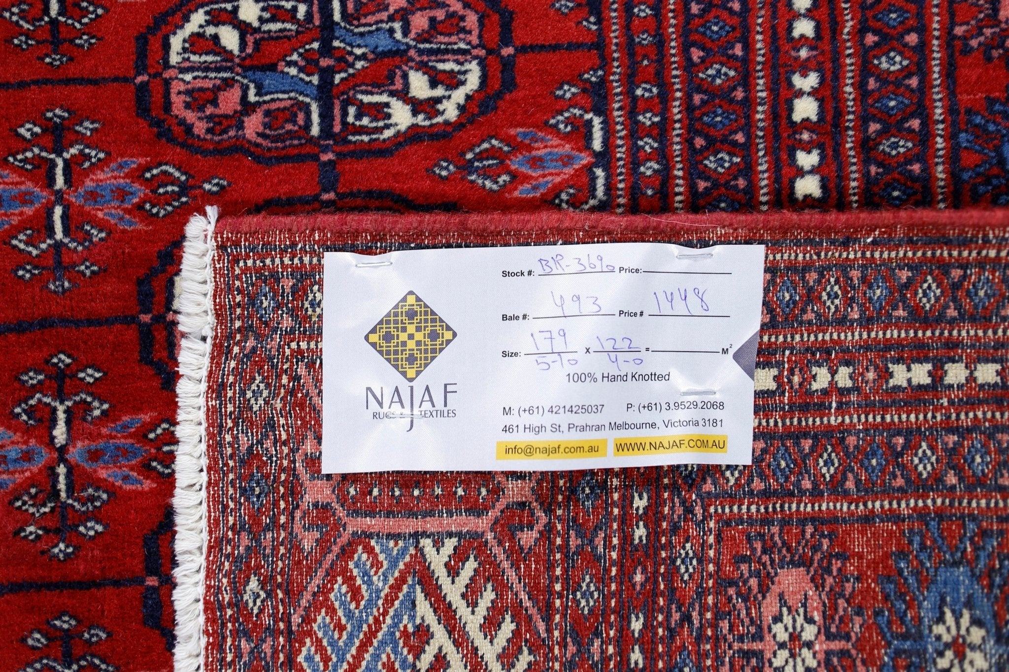 Handmade Vintage Princess Bokhara Rug | 179 x 122 cm | 5'10" x 4' - Najaf Rugs & Textile