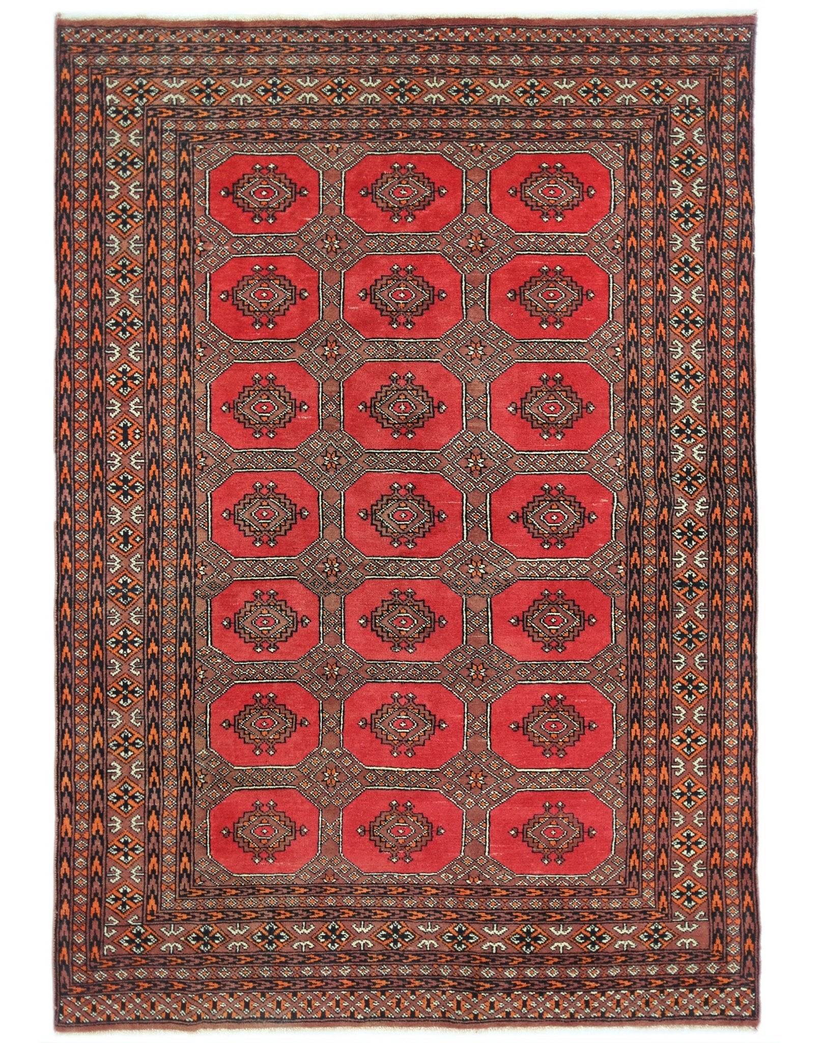 Handmade Vintage Princess Bokhara Rug | 181 x 126 cm | 5'11" x 4'2" - Najaf Rugs & Textile