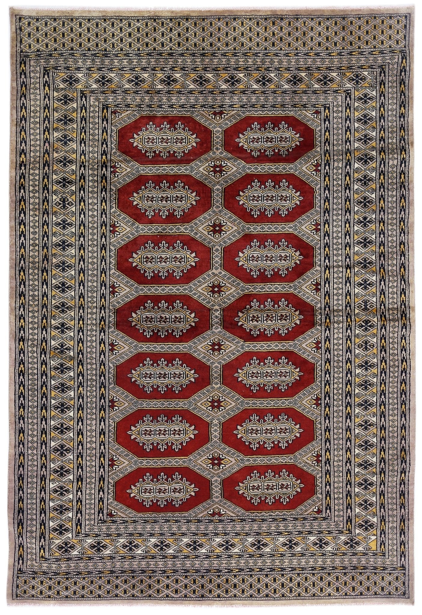 Handmade Vintage Princess Bokhara Rug | 183 x 125 cm | 6' x 4'1" - Najaf Rugs & Textile