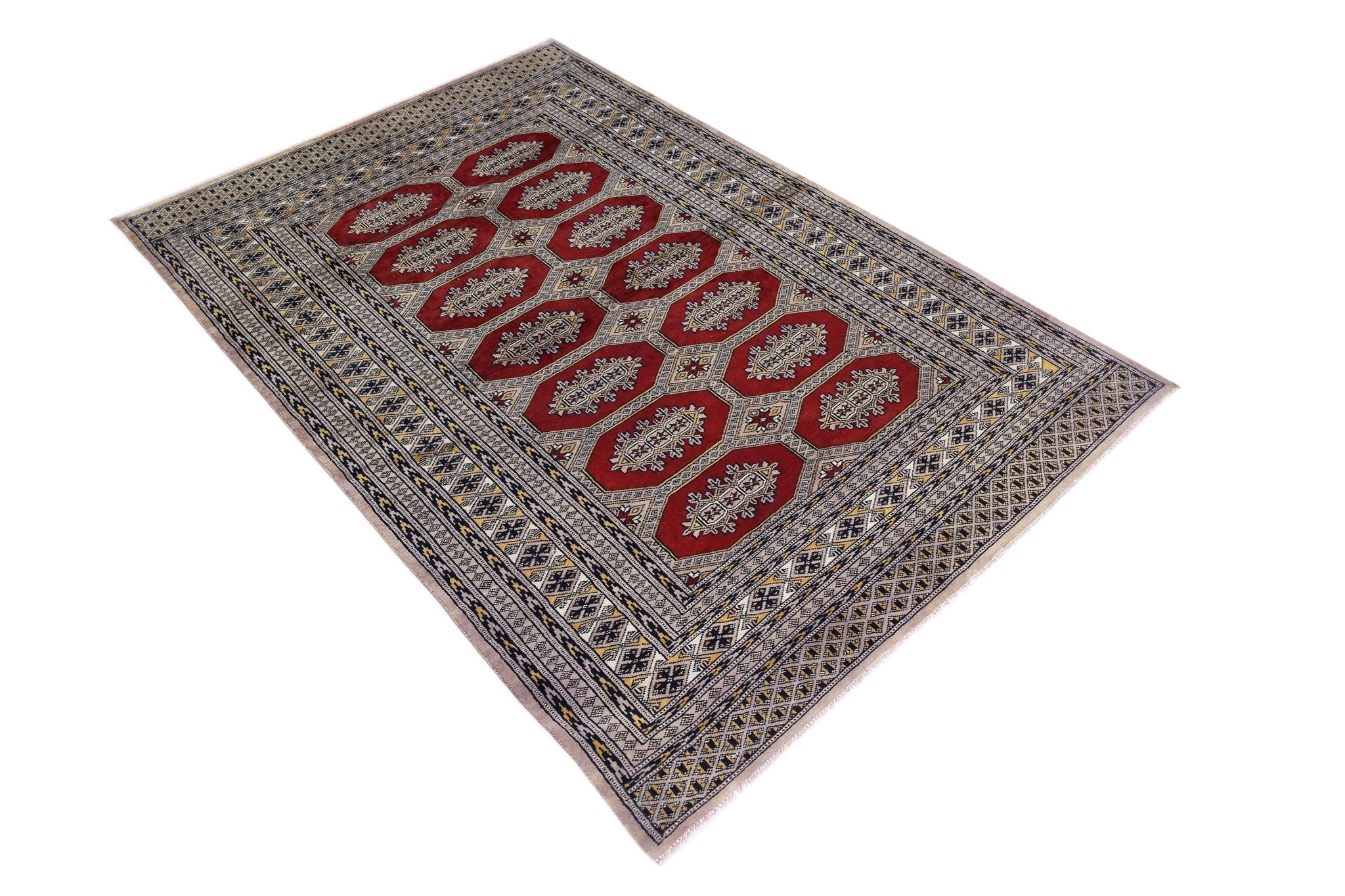 Handmade Vintage Princess Bokhara Rug | 183 x 125 cm | 6' x 4'1" - Najaf Rugs & Textile