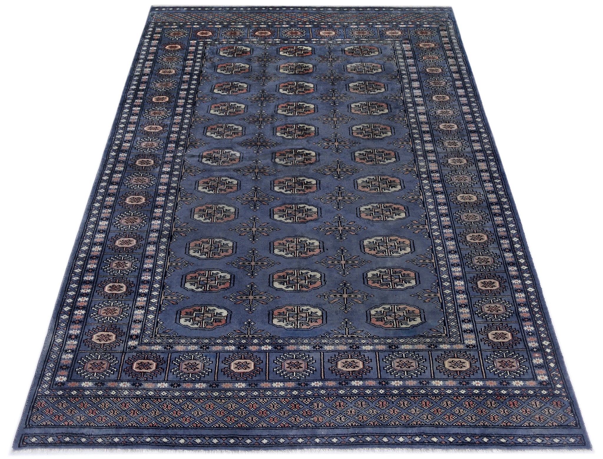 Handmade Vintage Princess Bokhara Rug | 186 x 123 cm | 6'1" x 4' - Najaf Rugs & Textile