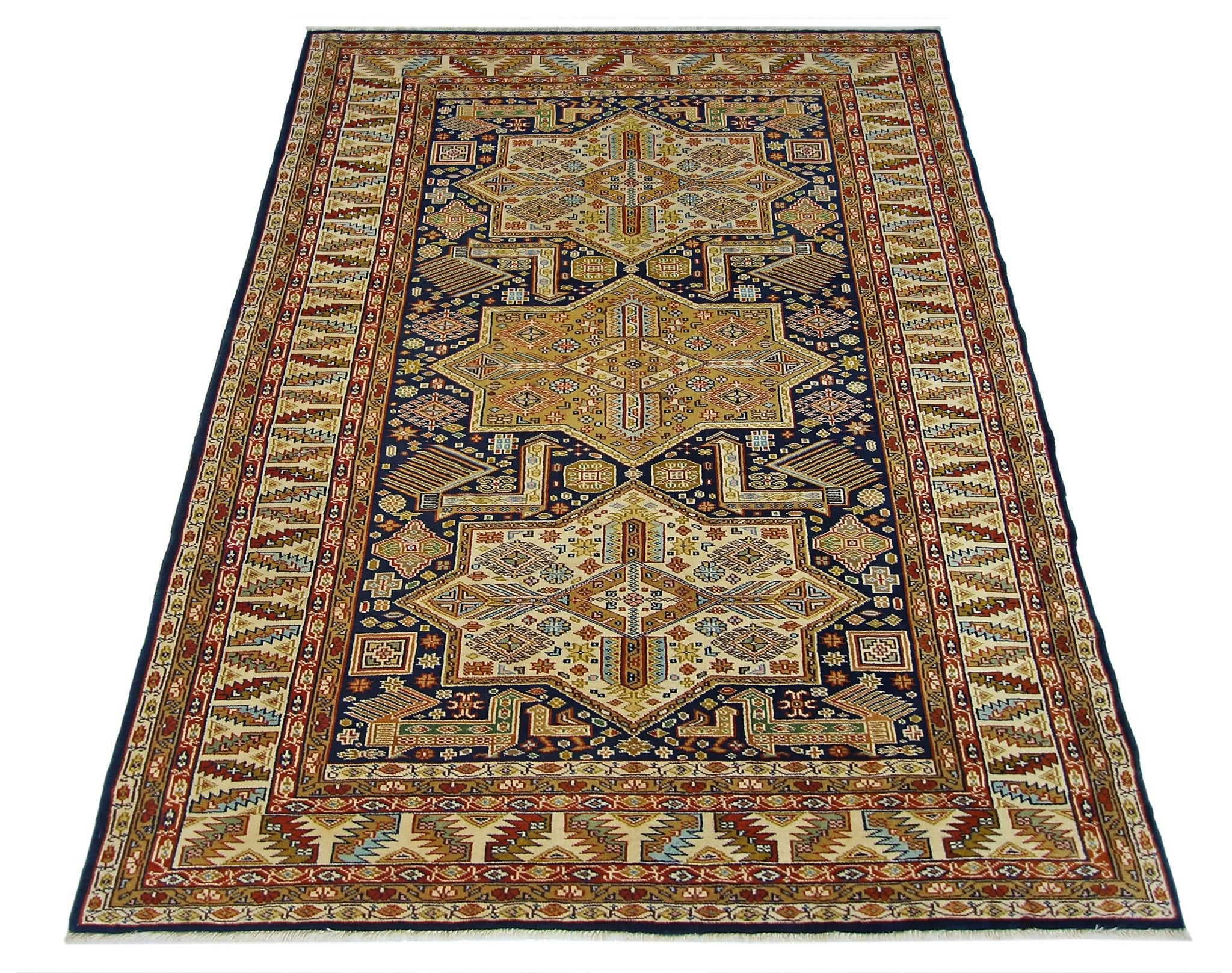 Handmade Vintage Princess Bokhara Rug | 186 x 129 cm | 6'1" x 4'3" - Najaf Rugs & Textile