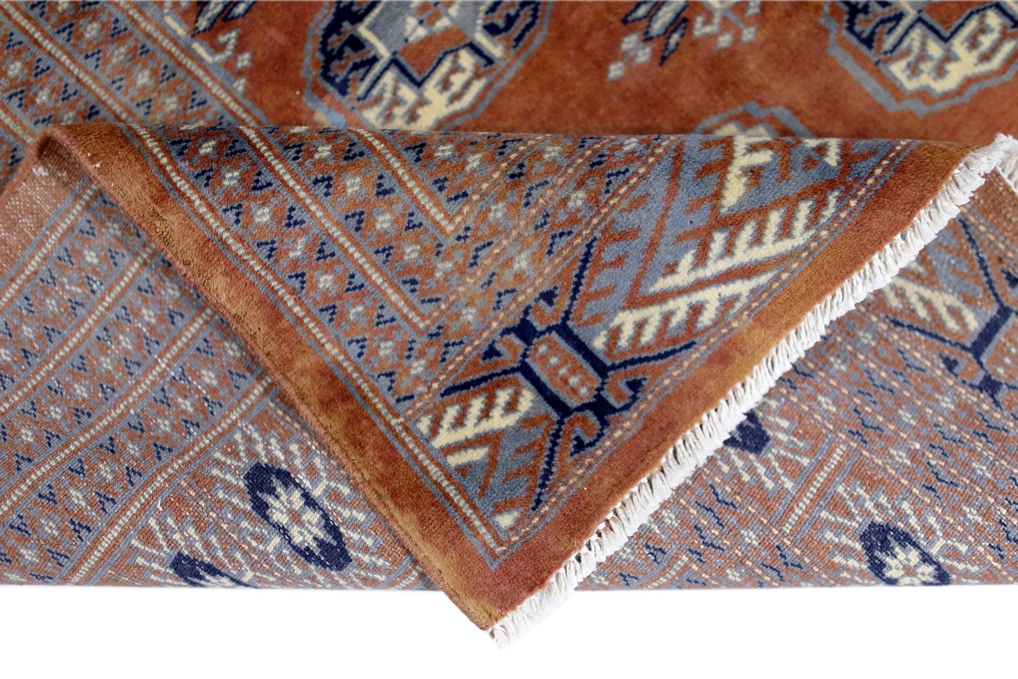 Handmade Vintage Princess Bokhara Rug | 187 x 126 cm | 6'2" x 4'2" - Najaf Rugs & Textile