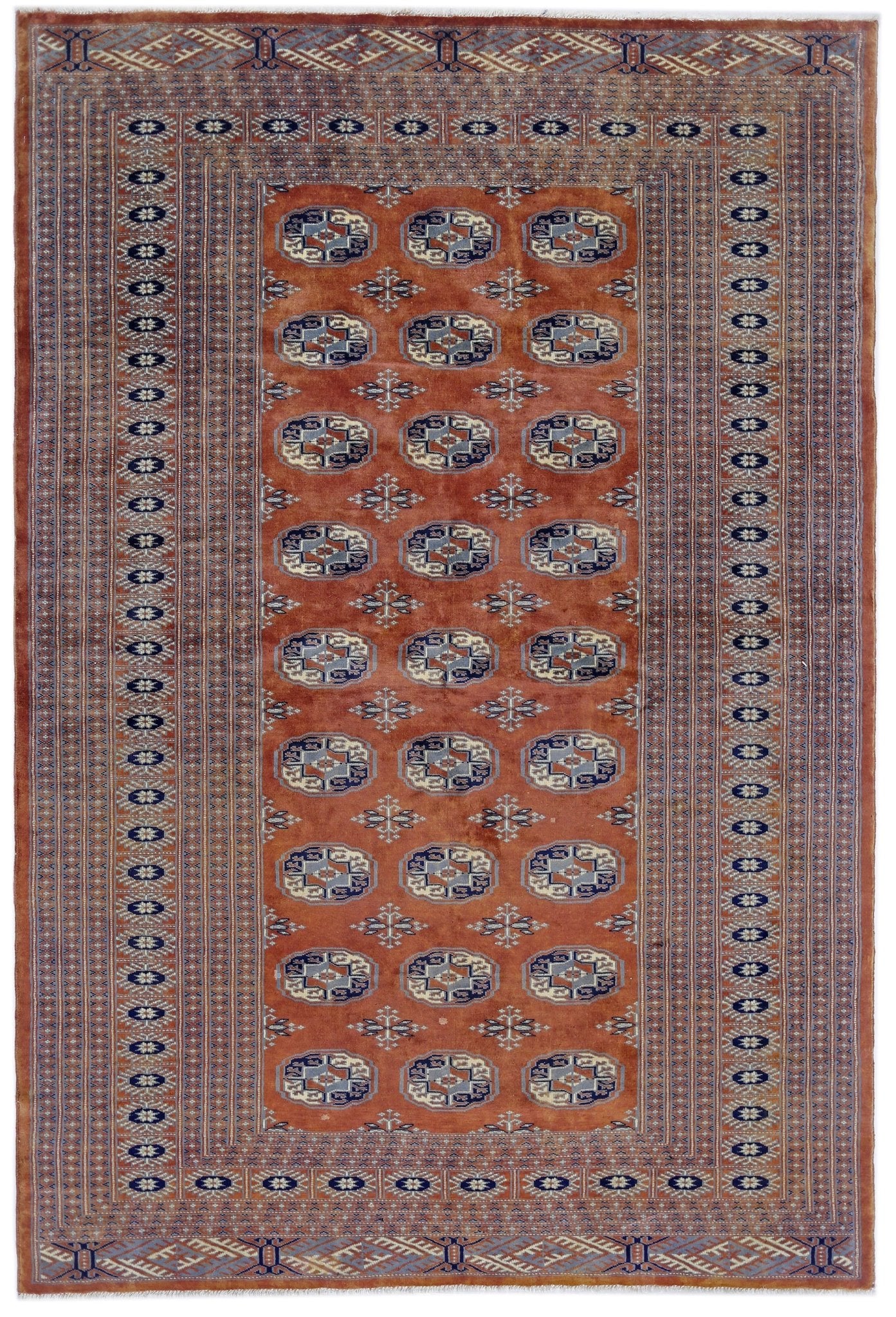 Handmade Vintage Princess Bokhara Rug | 187 x 126 cm | 6'2" x 4'2" - Najaf Rugs & Textile