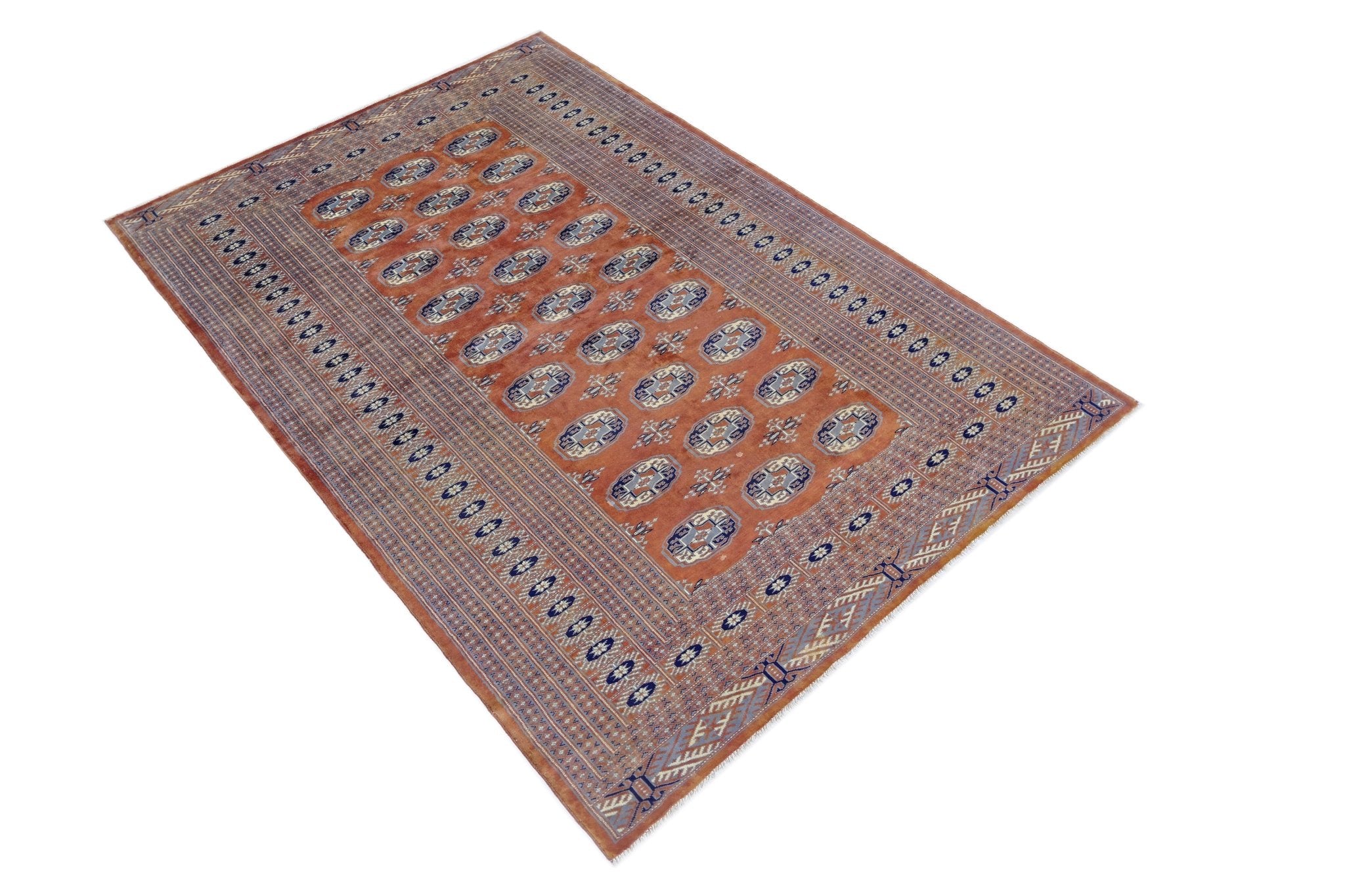 Handmade Vintage Princess Bokhara Rug | 187 x 126 cm | 6'2" x 4'2" - Najaf Rugs & Textile