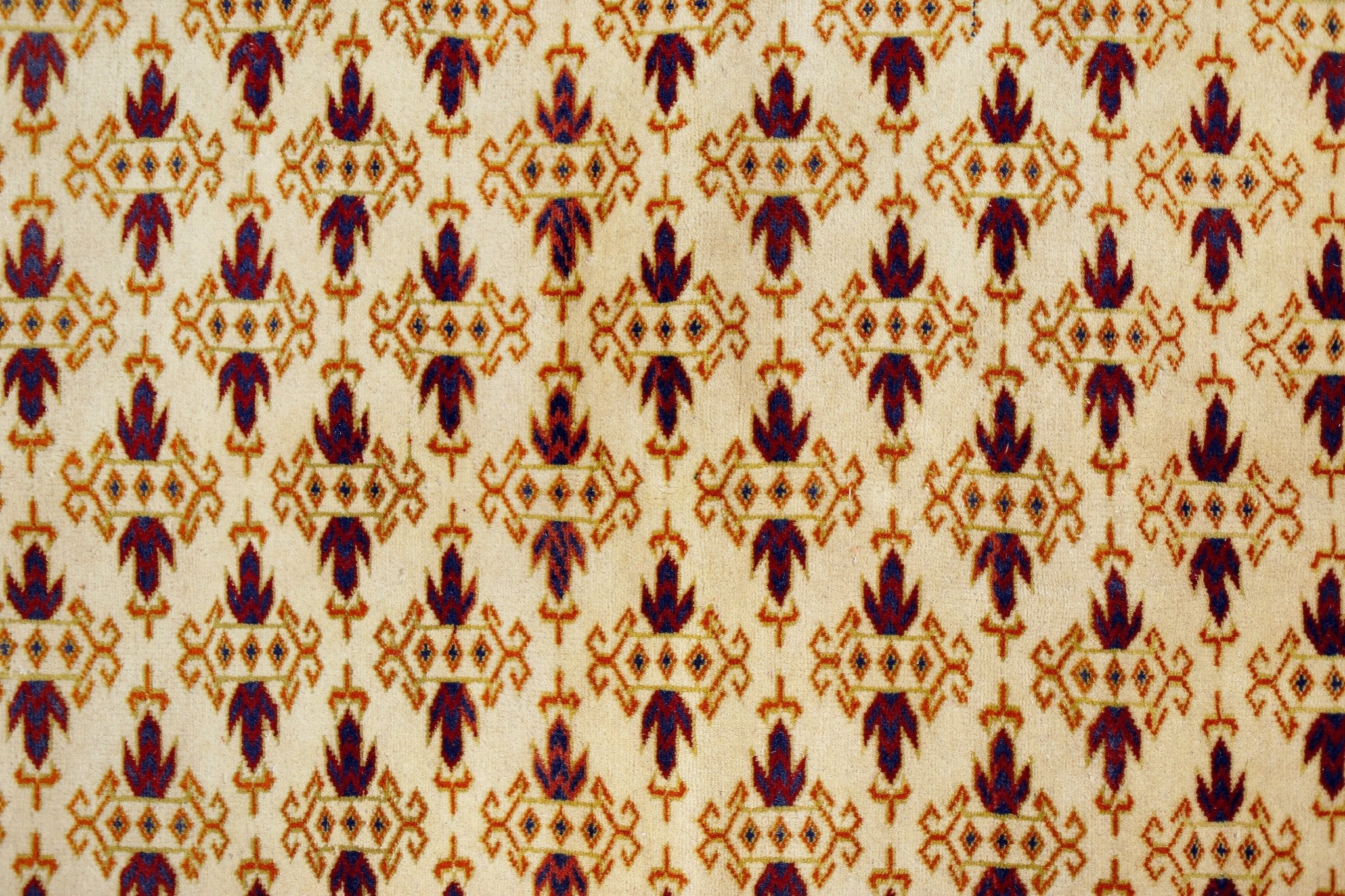 Handmade Vintage Princess Bokhara Rug | 188 x 128 cm | 6'2" x 4'2" - Najaf Rugs & Textile