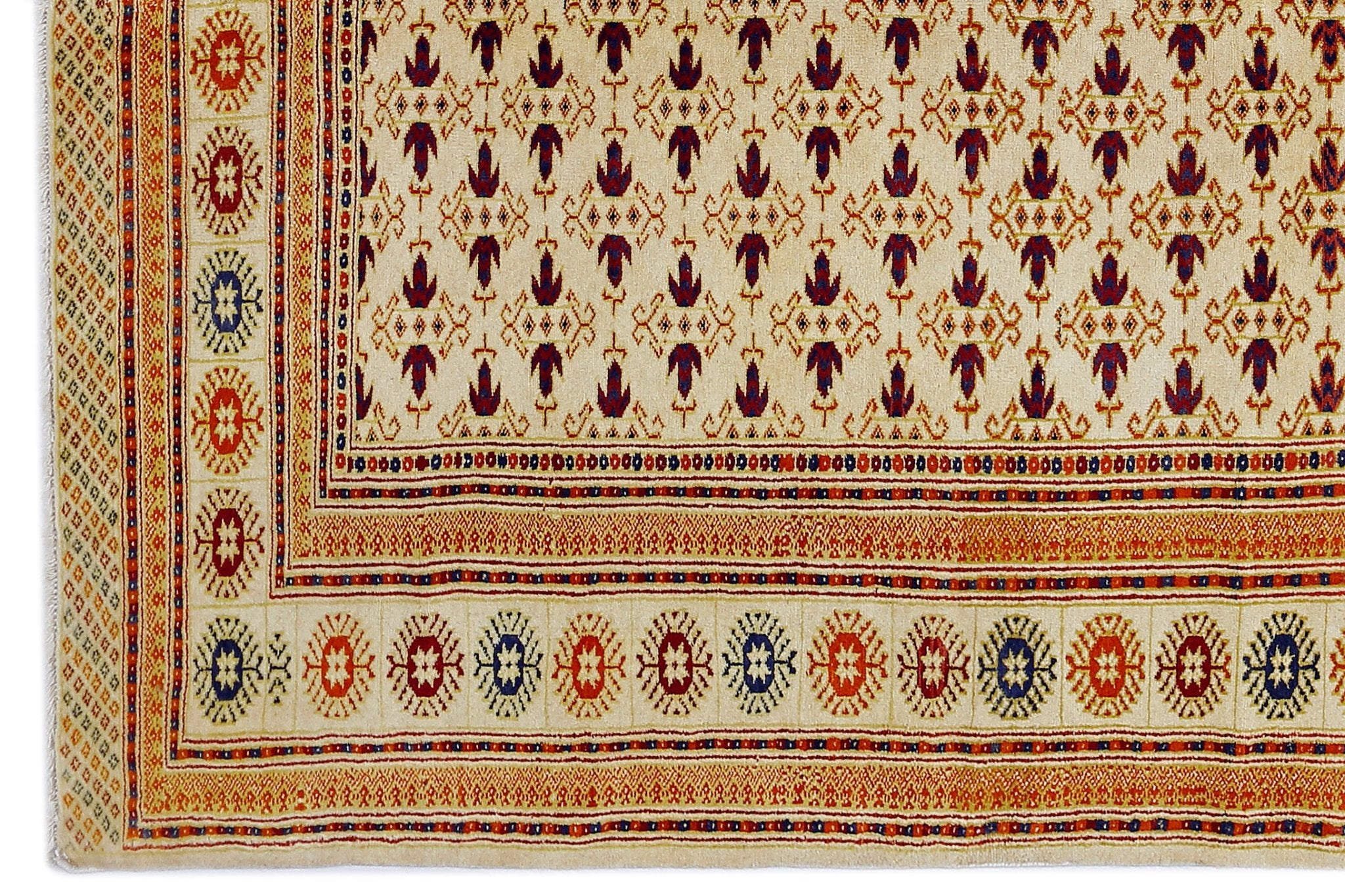 Handmade Vintage Princess Bokhara Rug | 188 x 128 cm | 6'2" x 4'2" - Najaf Rugs & Textile