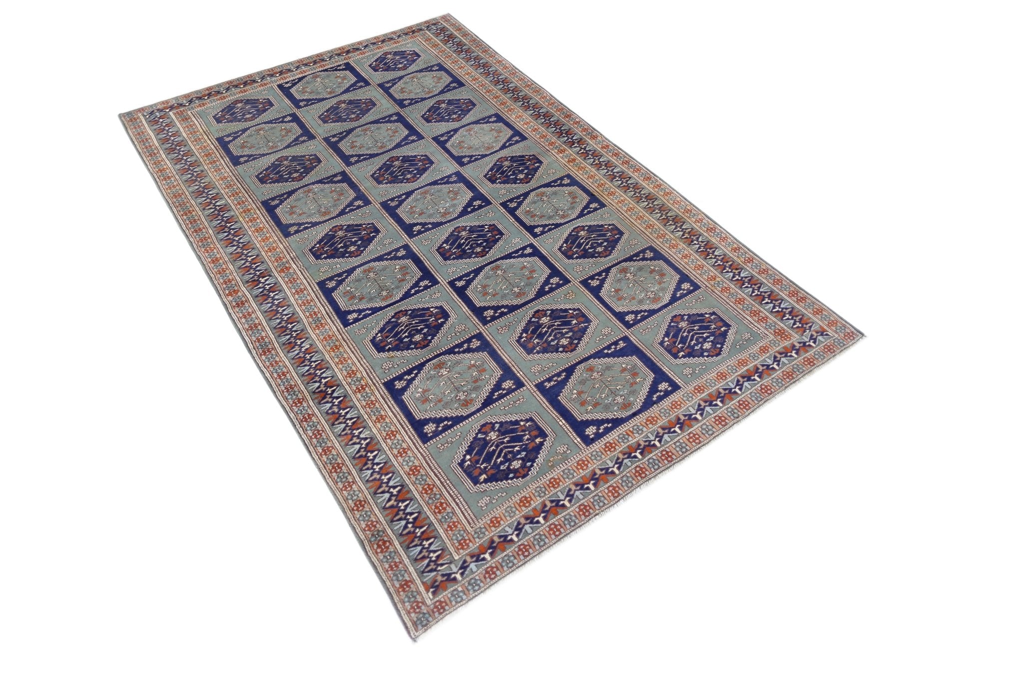 Handmade Vintage Princess Bokhara Rug | 194 x 126 cm | 6'4" x 4'2" - Najaf Rugs & Textile