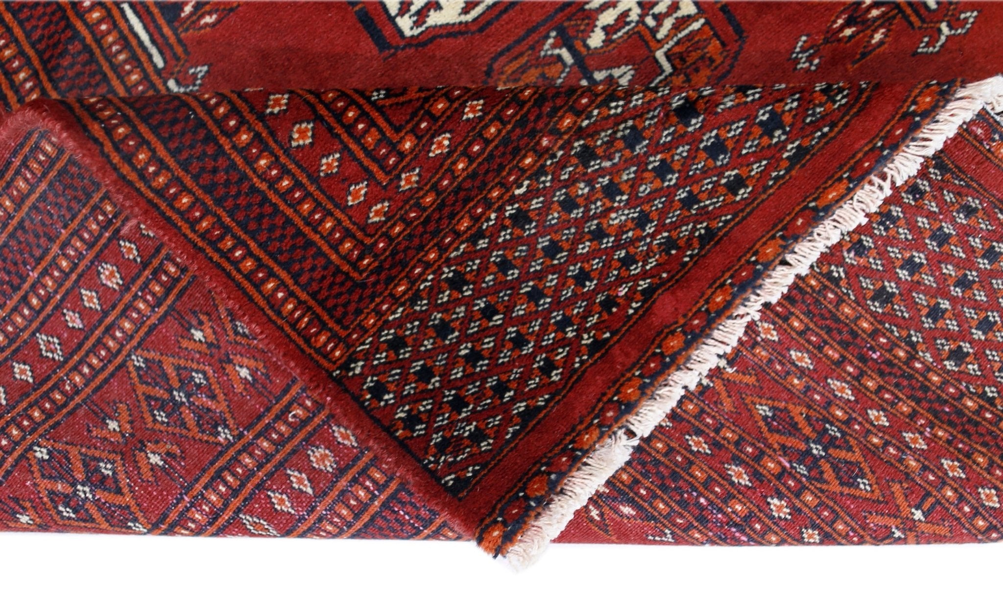 Handmade Vintage Princess Bokhara Rug | 198 x 123 cm | 6'6" x 4' - Najaf Rugs & Textile