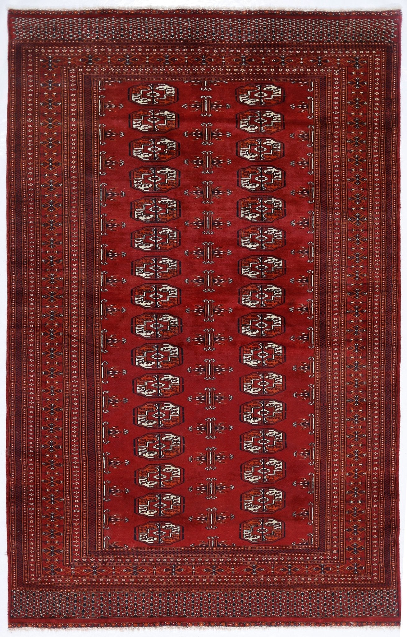 Handmade Vintage Princess Bokhara Rug | 198 x 123 cm | 6'6" x 4' - Najaf Rugs & Textile
