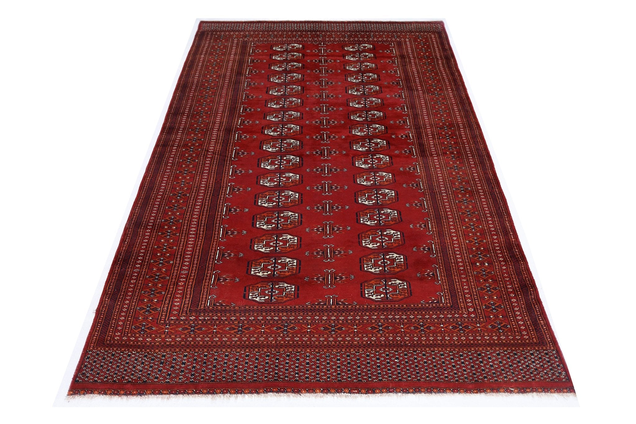 Handmade Vintage Princess Bokhara Rug | 198 x 123 cm | 6'6" x 4' - Najaf Rugs & Textile
