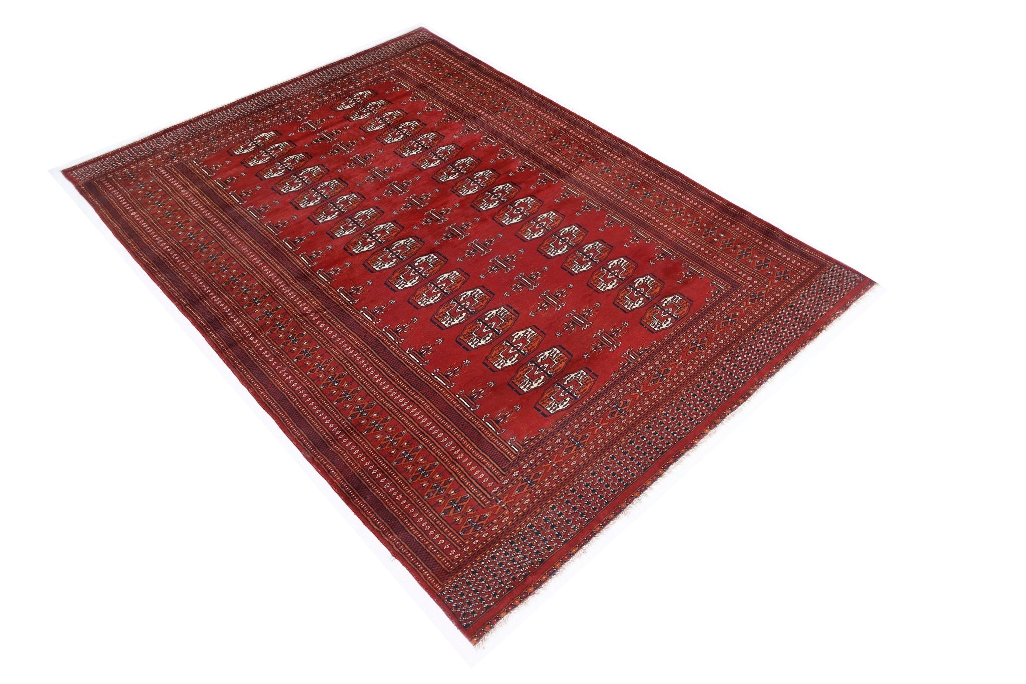 Handmade Vintage Princess Bokhara Rug | 198 x 123 cm | 6'6" x 4' - Najaf Rugs & Textile