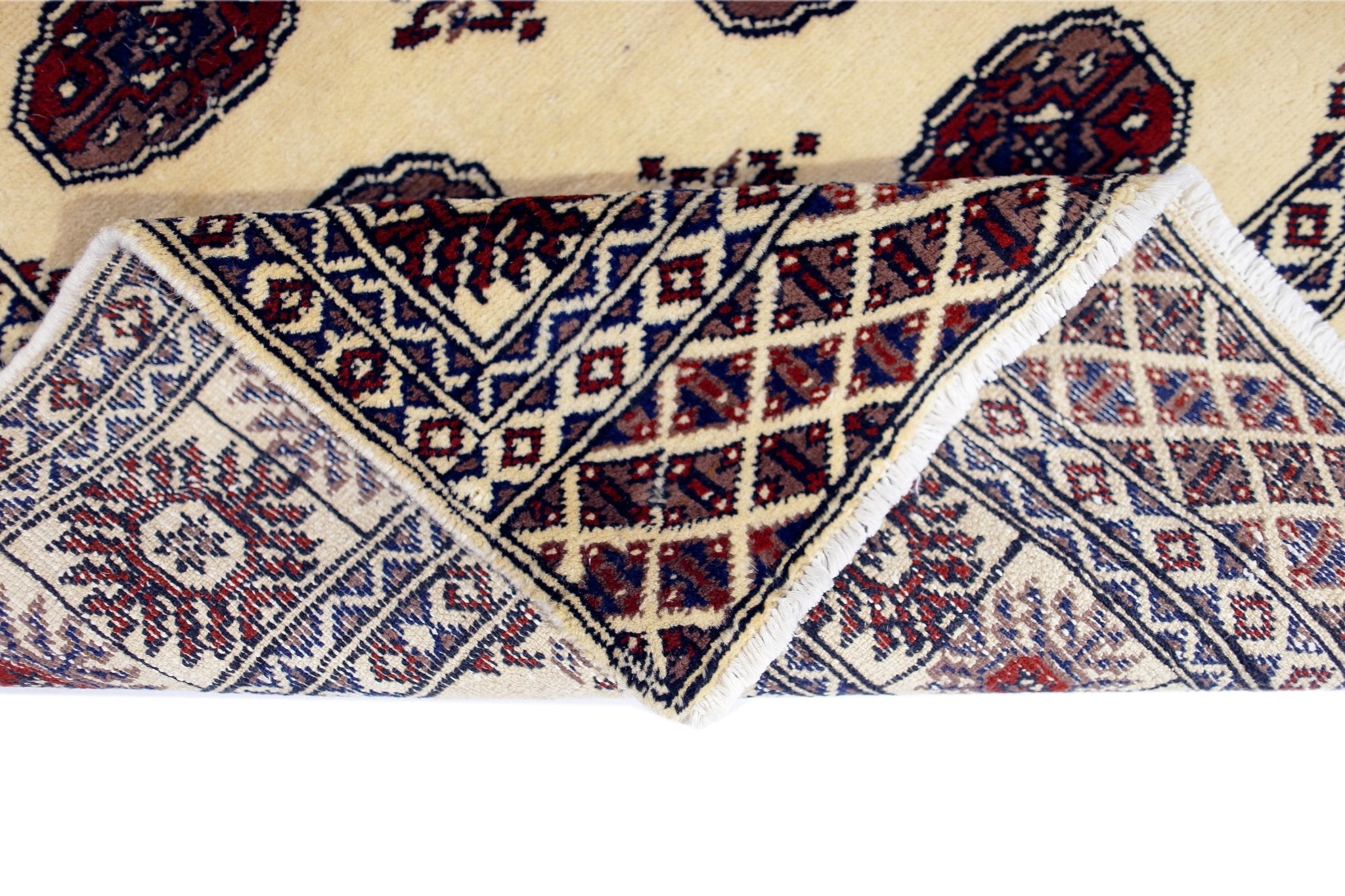 Handmade Vintage Princess Bokhara Rug | 200 x 120 cm | 6'7" x 3'11" - Najaf Rugs & Textile