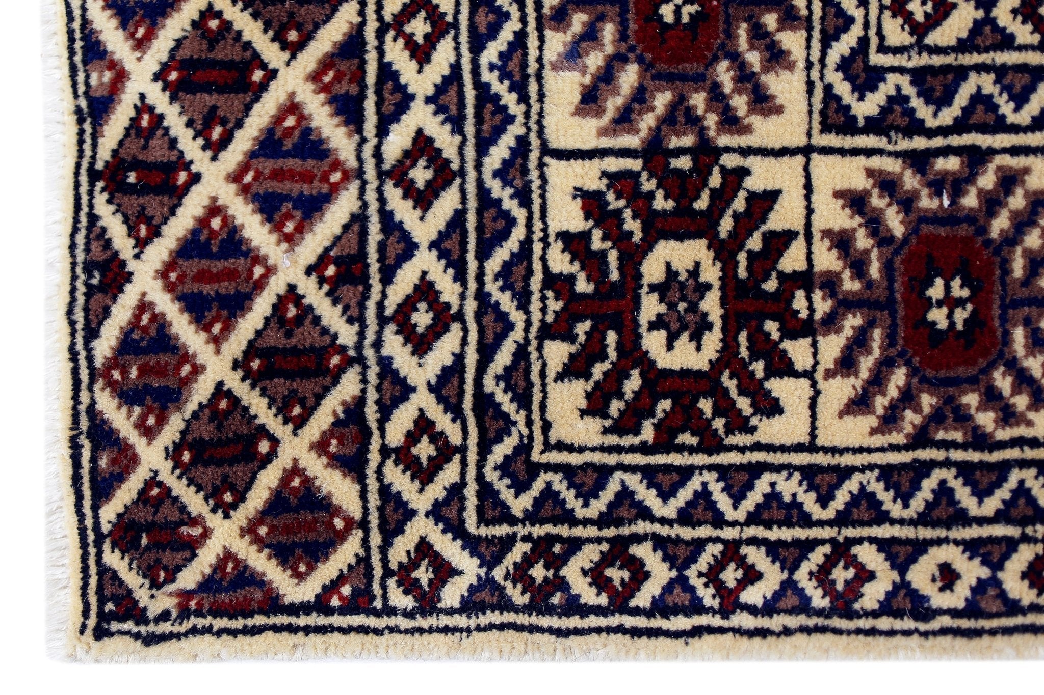 Handmade Vintage Princess Bokhara Rug | 200 x 120 cm | 6'7" x 3'11" - Najaf Rugs & Textile