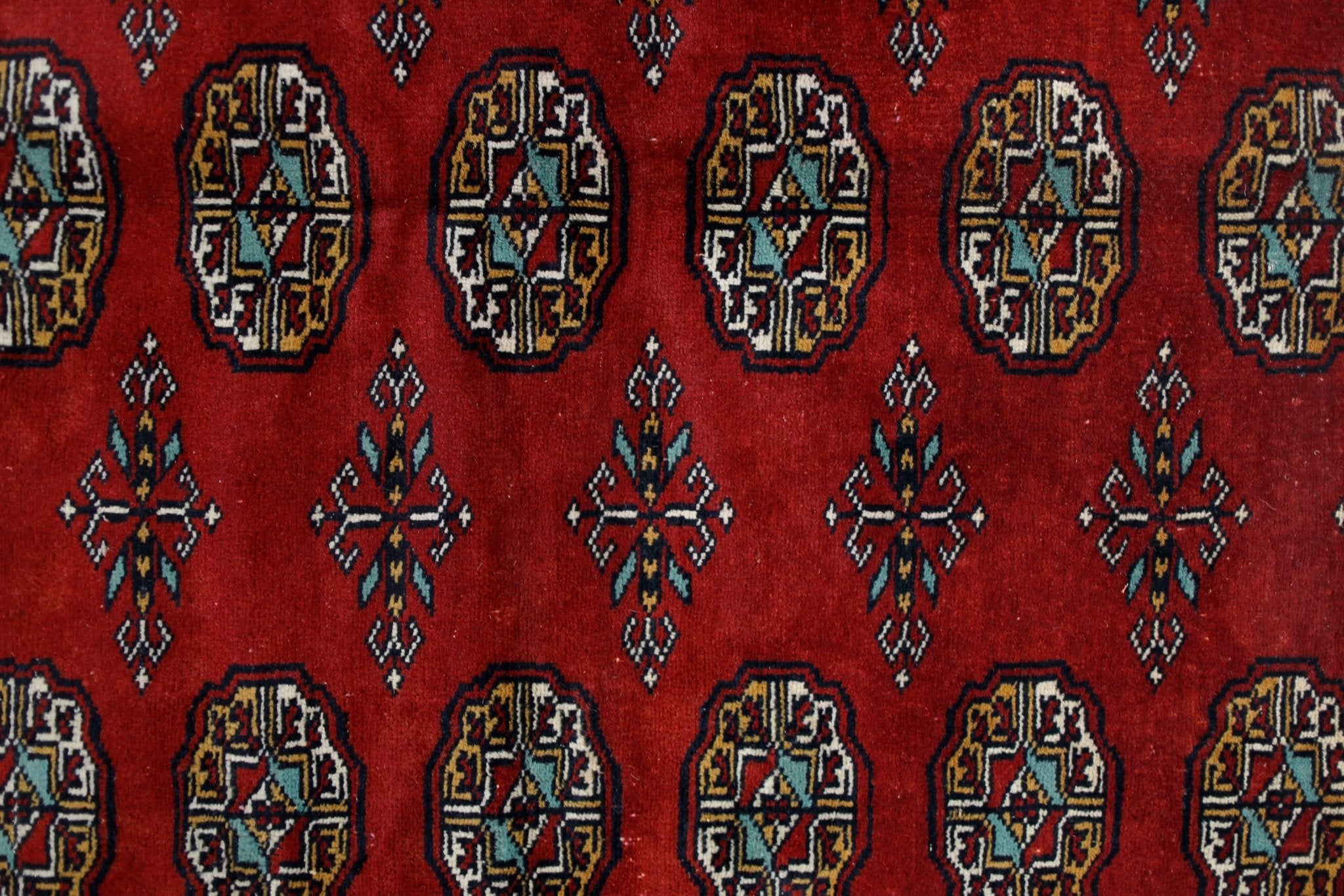 Handmade Vintage Princess Bokhara Rug | 243 x 159 cm | 7'11" x 5'2" - Najaf Rugs & Textile