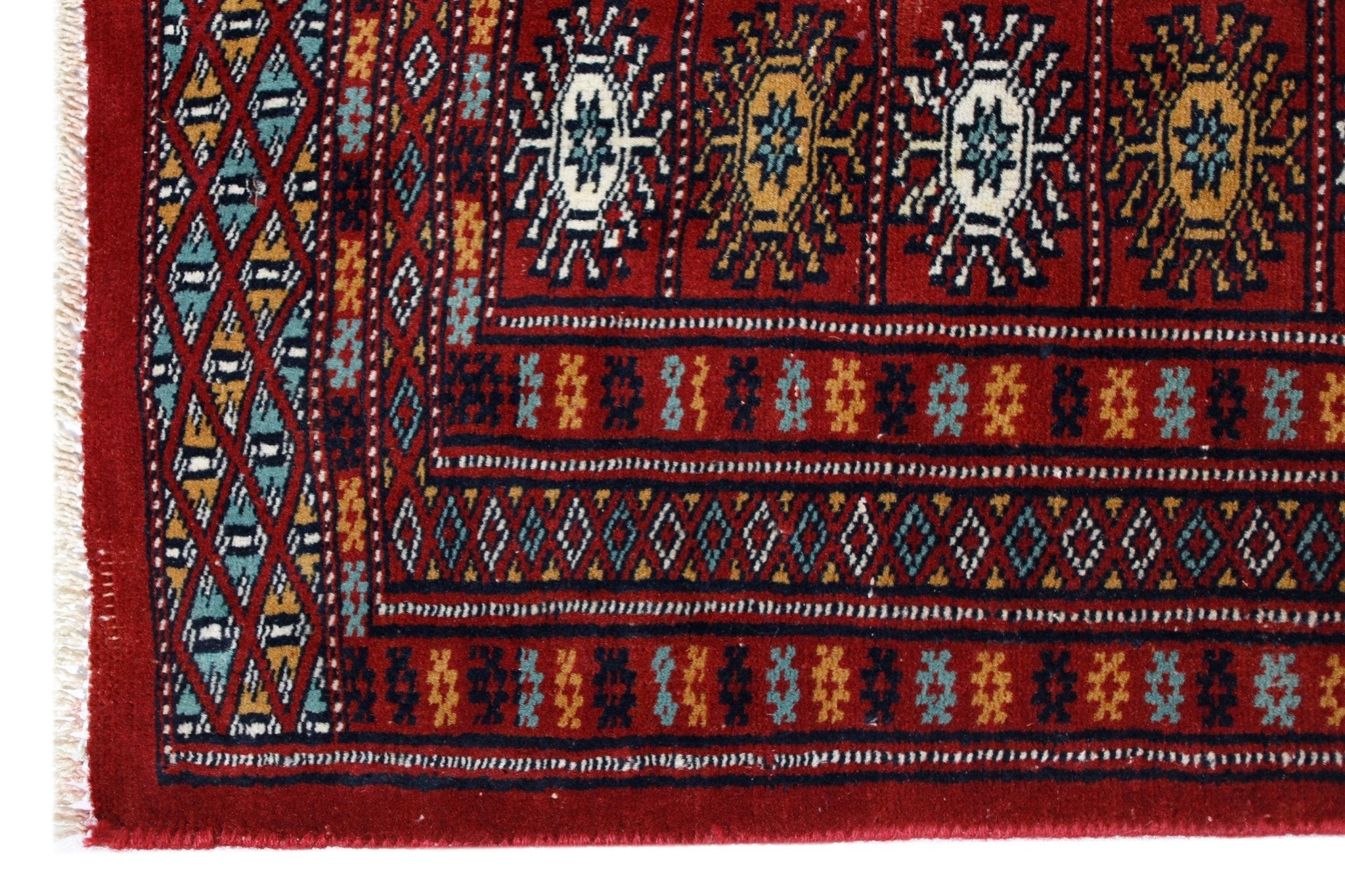 Handmade Vintage Princess Bokhara Rug | 243 x 159 cm | 7'11" x 5'2" - Najaf Rugs & Textile